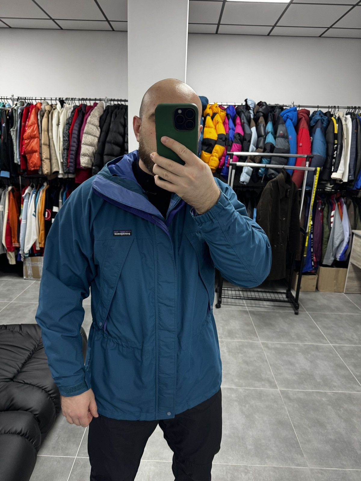 Patagonia Vintage Patagonia Nylon Storm Coat Jacket 90s Blue Size M Size US M / EU 48-50 / 2 - 2 Thumbnail