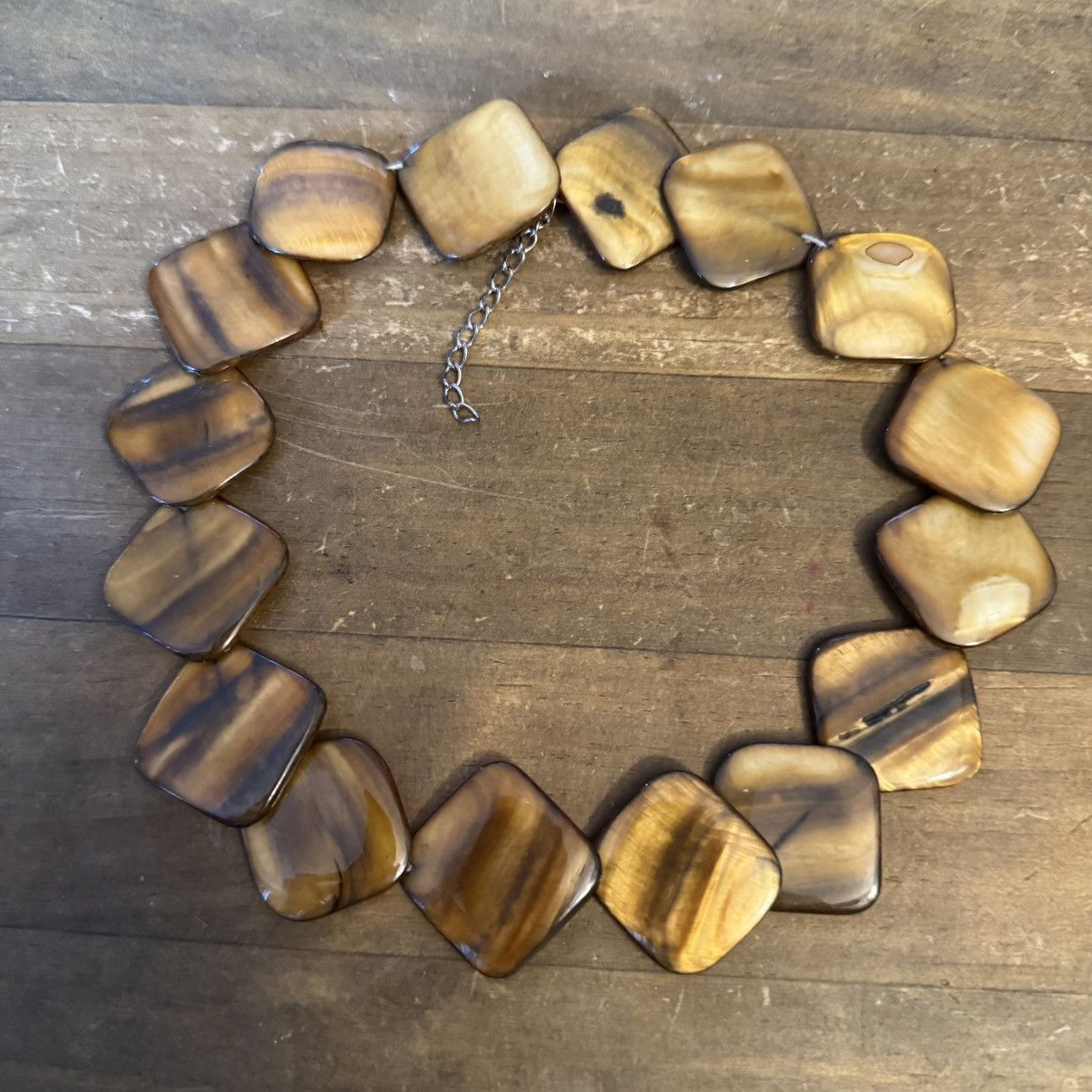 Other Square brown mother of pearl collar necklace Size ONE SIZE - 2 Thumbnail