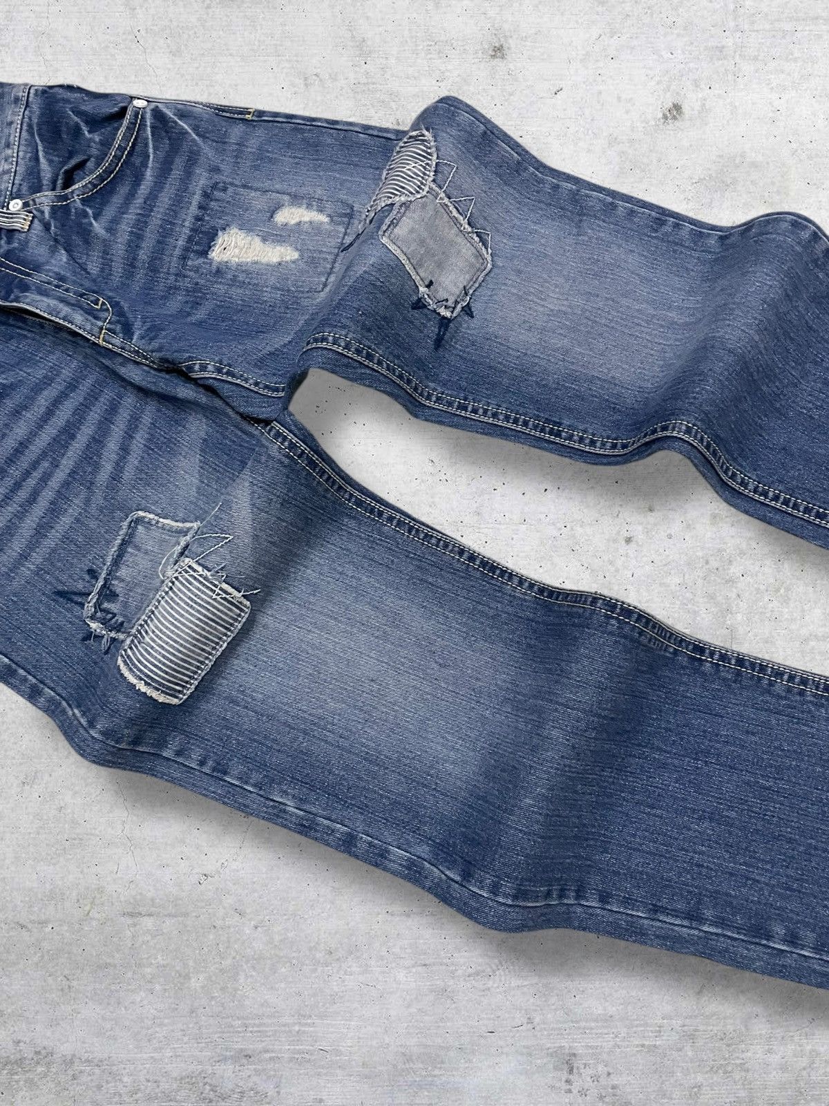 Japanese Brand VINTAGE CAESSE CFAFTES JAPAN DESIGNER ART PATCHWORK DENIM Size US 30 / EU 46 - 6 Thumbnail