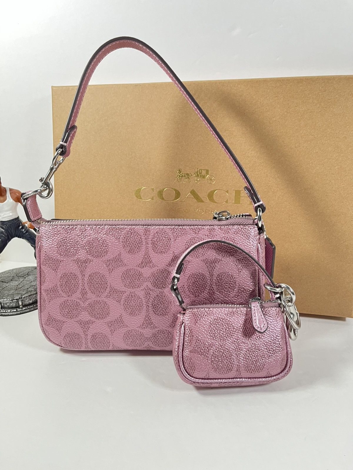 Coach NWT Coach Boxed Nolita 19 And Nolita Bag Charm Set Pink/Rose Size ONE SIZE - 2 Thumbnail