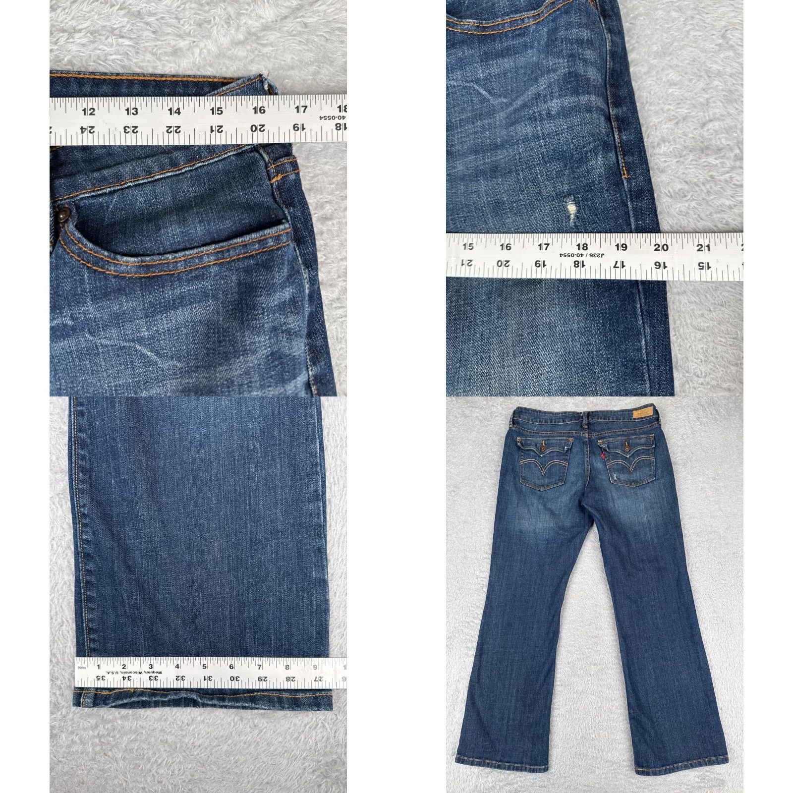 Levi's Levis Jeans Womens 12 Denim 545 Low Bootcut Cotton Blend Mid Rise Med Wash 32x29 Jeans Size 34" / US 12 / IT 48 - 9 Thumbnail