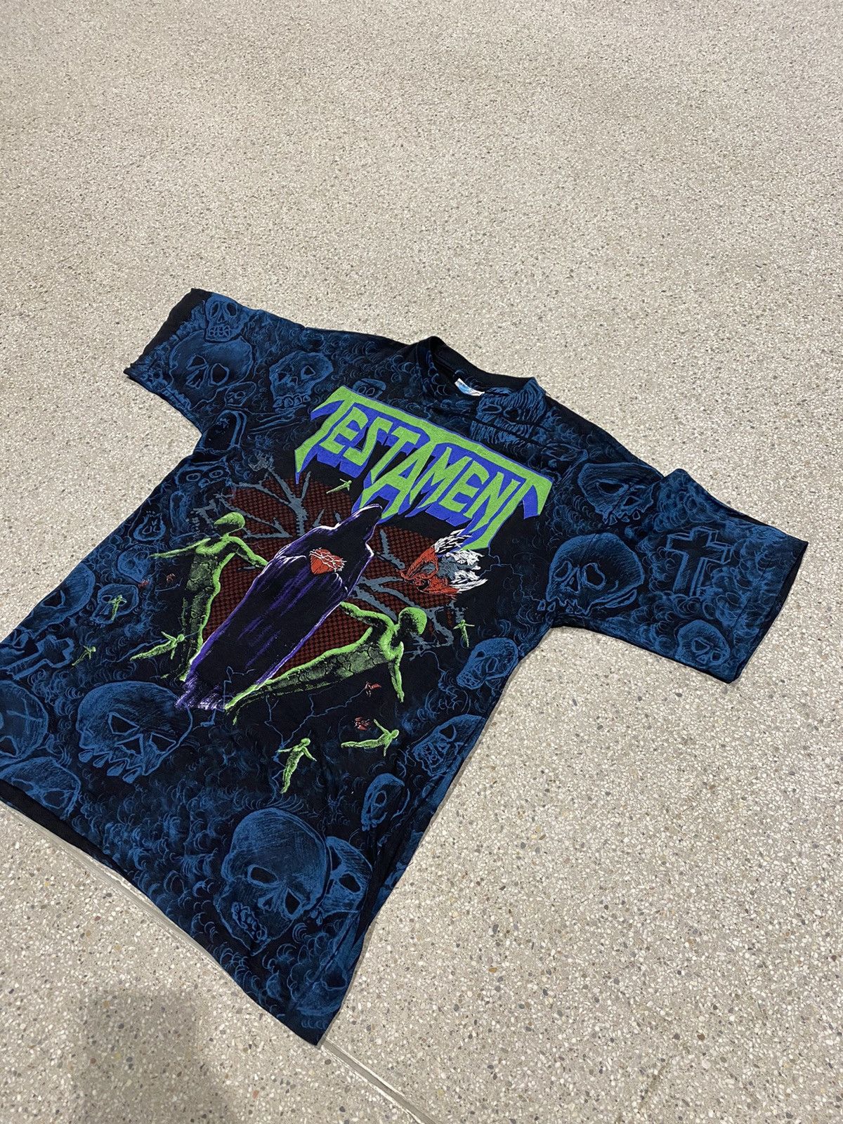 Band Tees × Vintage Vintage Testament Oveprinted Like Kanye Has Tee Size US XL / EU 56 / 4 - 5 Thumbnail