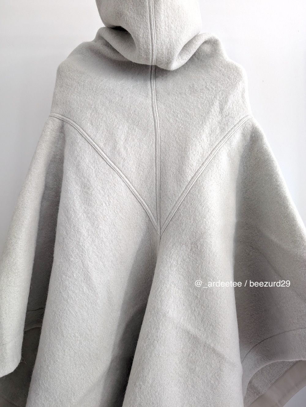 Rick Owens *NEW* ALPACA/WOOL COWL NECK PONCHO COAT $2,590 38IT Size XS / US 0-2 / IT 36-38 - 4 Thumbnail