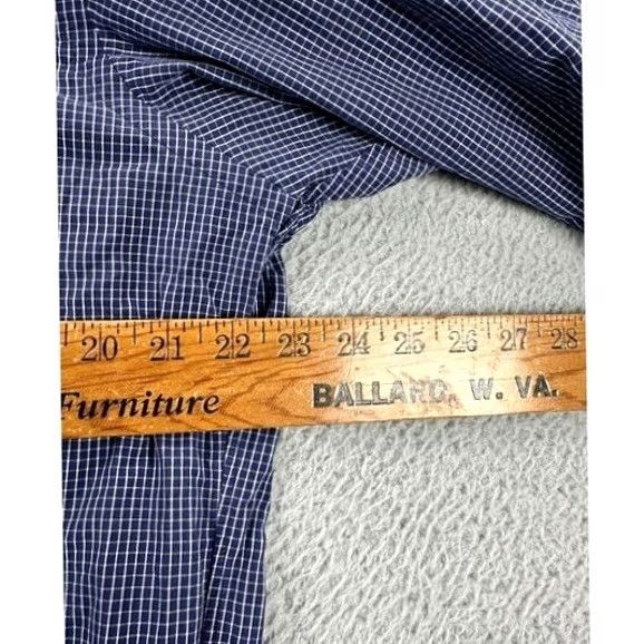 Polo Ralph Lauren Polo Ralph Lauren Shirt Adult Large Blue Grid Check Mens Size US L / EU 52-54 / 3 - 6 Thumbnail