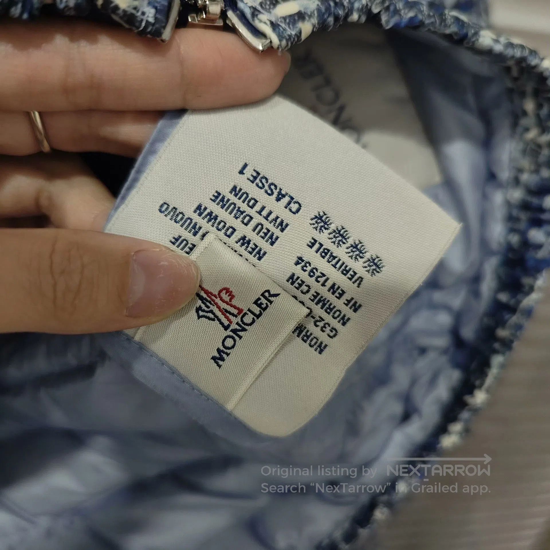 Moncler Moncler Blue Spliced Down Jacket. Size US M / EU 48-50 / 2 - 3 Thumbnail