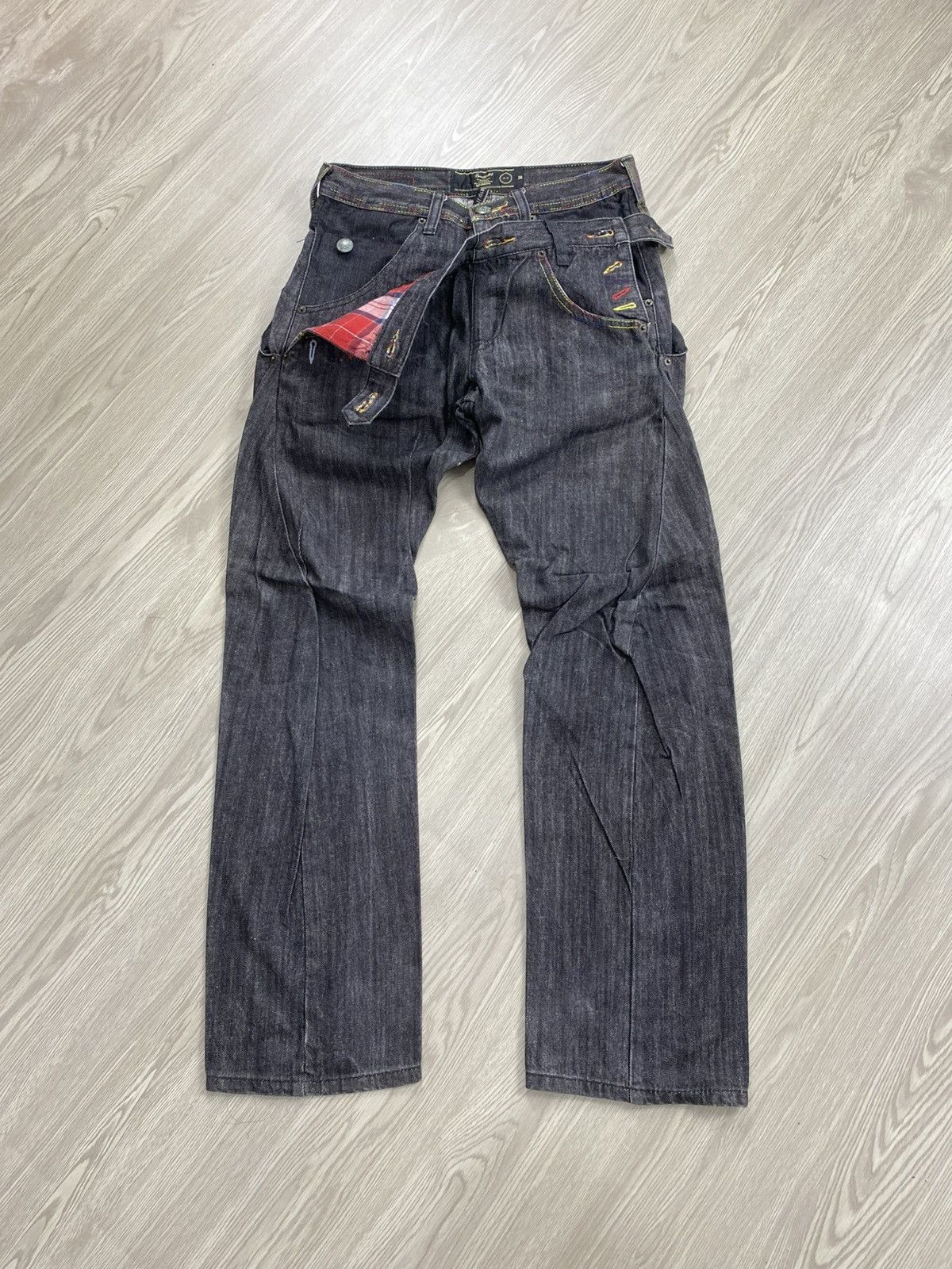 Number (N)ine 🇯🇵2000s Breathmint Double Waist Punk Multipocket Y2K Jeans Size US 29 - 1 Thumbnail