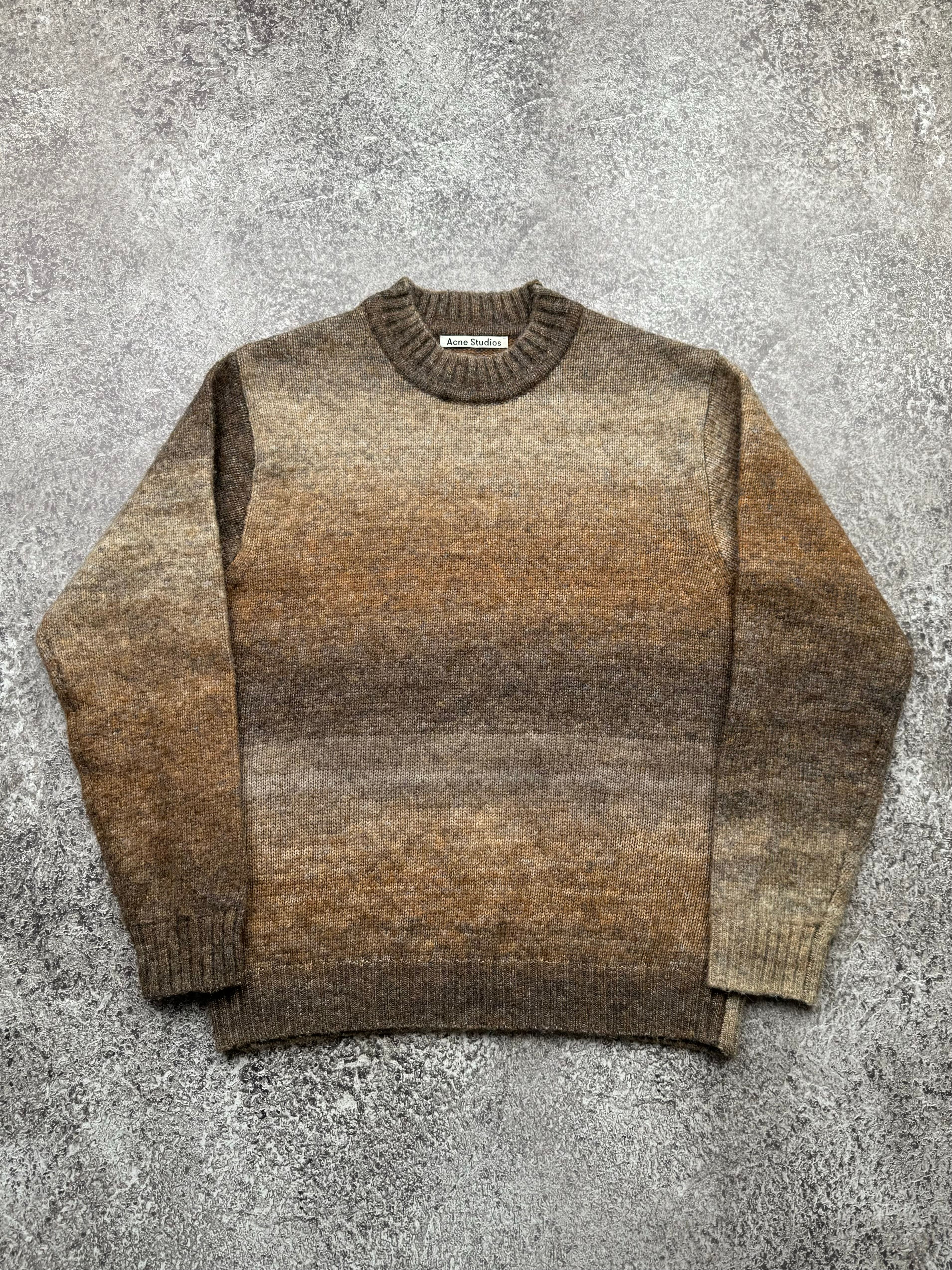 Pre-owned Acne Studios X Avant Garde Acne Studios Vintage Mohair Gradient Sweater In Brown