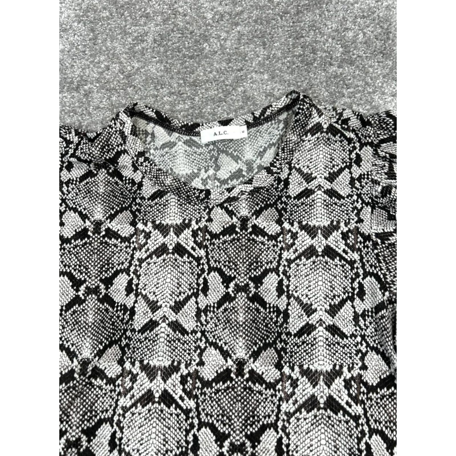 Vintage A.L.C. Shirt Womens Medium Gray Black Cotton Pullover Size M / US 6-8 / IT 42-44 - 2 Thumbnail