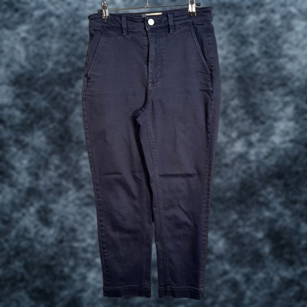 Everlane Everlane Pants Slim Cropped Tapered Womens 0 Navy Blue Cotton Blend Casual Cropped Style blog? Size 25" / US 0 / IT 36 - 1 Thumbnail