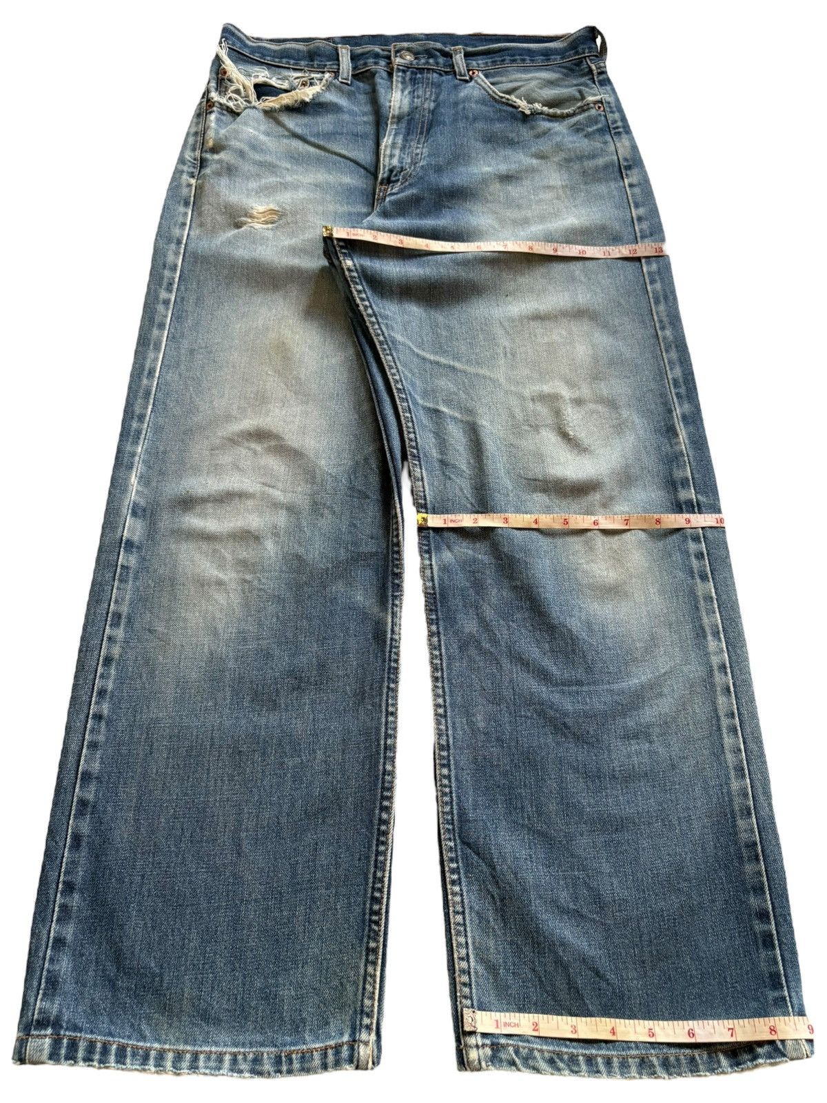 Levi's Vintage 90s Levis 512 Mud Wash Distress Baggy Jeans Size US 33 - 14 Thumbnail