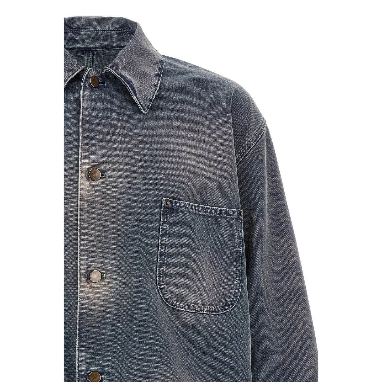 Prada PRADA Blouson Blue Canvas Distressed Jacket New & Authentic Size US M / EU 48-50 / 2 - 4 Thumbnail