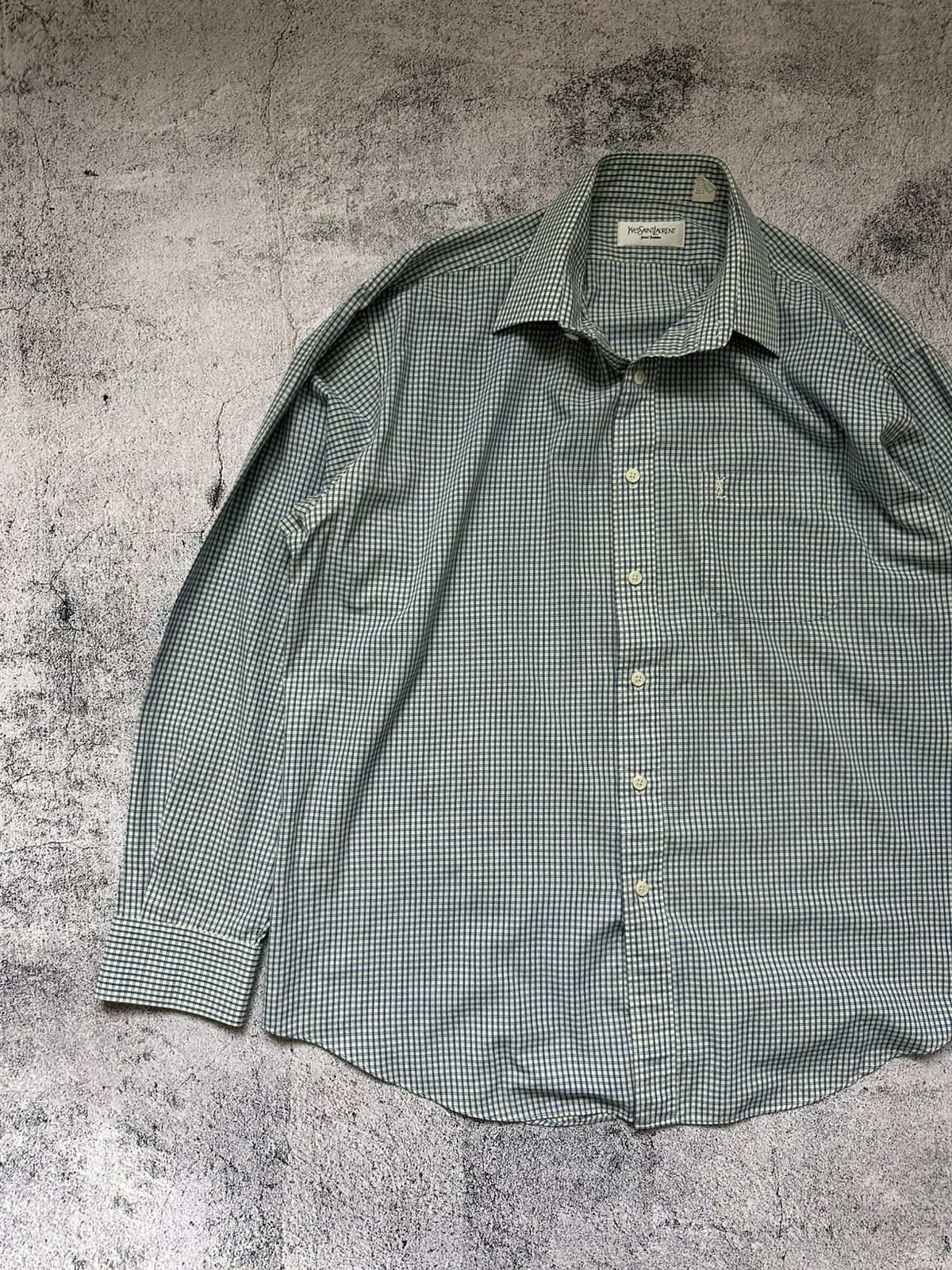 Yves Saint Laurent Yves Saint Laurent Dress Shirt Logo Size US XL / EU 56 / 4 - 2 Thumbnail