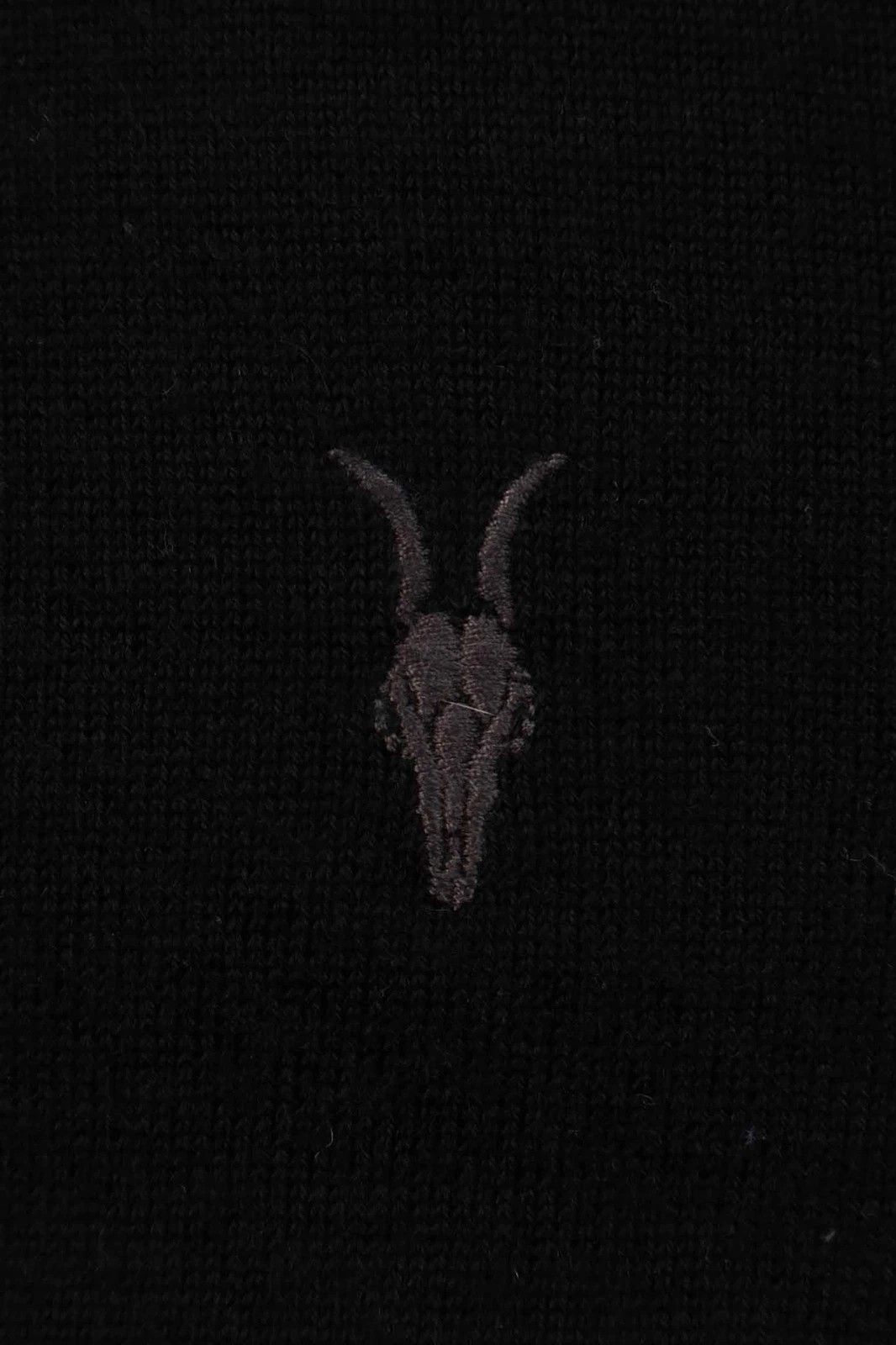 Allsaints AllSaints Mode Merino Long Sleeve Polo Shirt Black Size US M / EU 48-50 / 2 - 2 Thumbnail