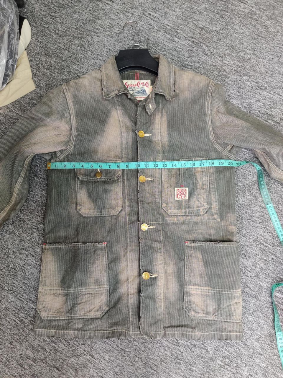 Sugar Cane Vintage Sugar Cane Stripe Denim Chore Jacket Size US M / EU 48-50 / 2 - 18 Thumbnail
