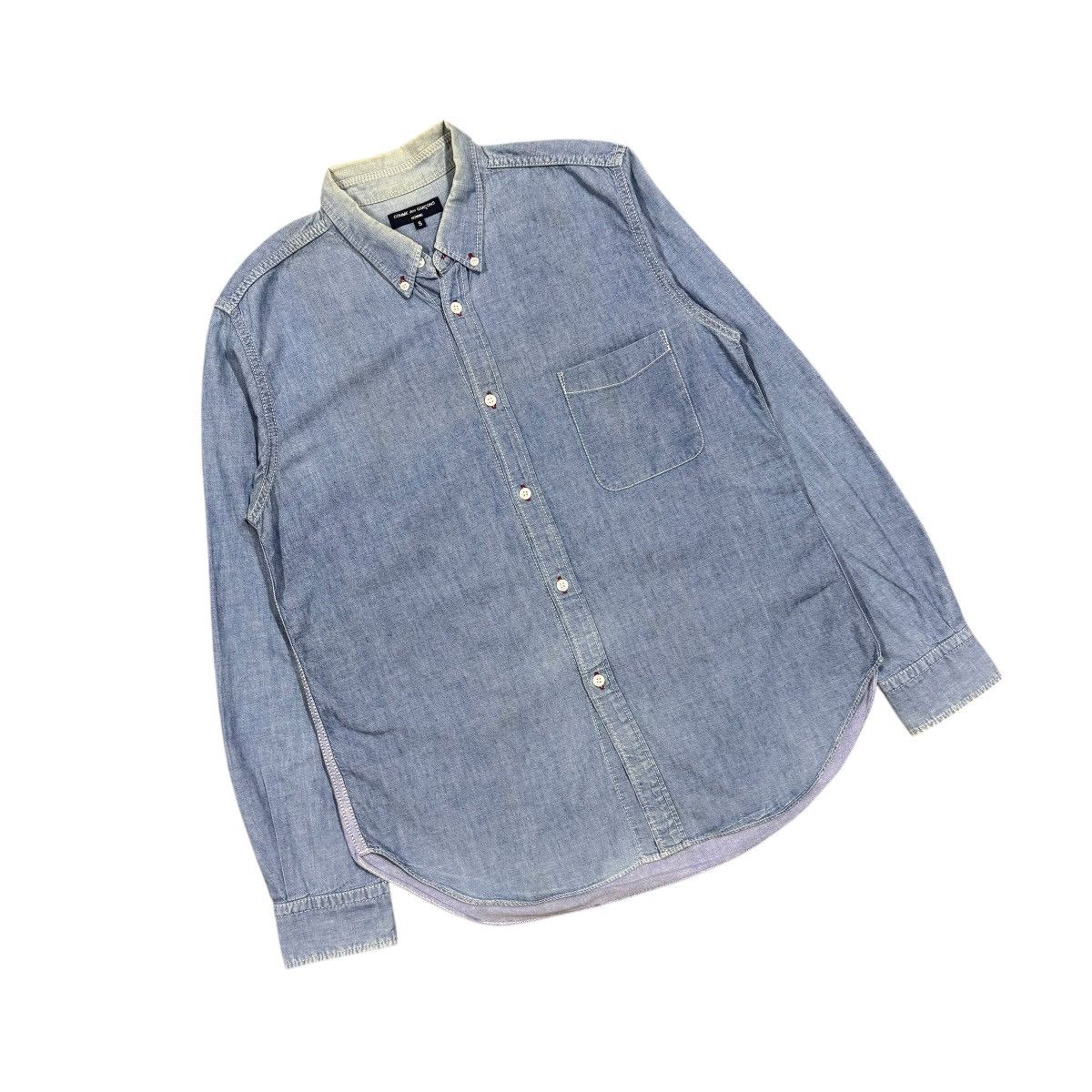 Comme des Garcons Homme Comme Des Garcons Homme Chambray 2 Tone Shirt Button Ups Size US S / EU 44-46 / 1 - 5 Thumbnail