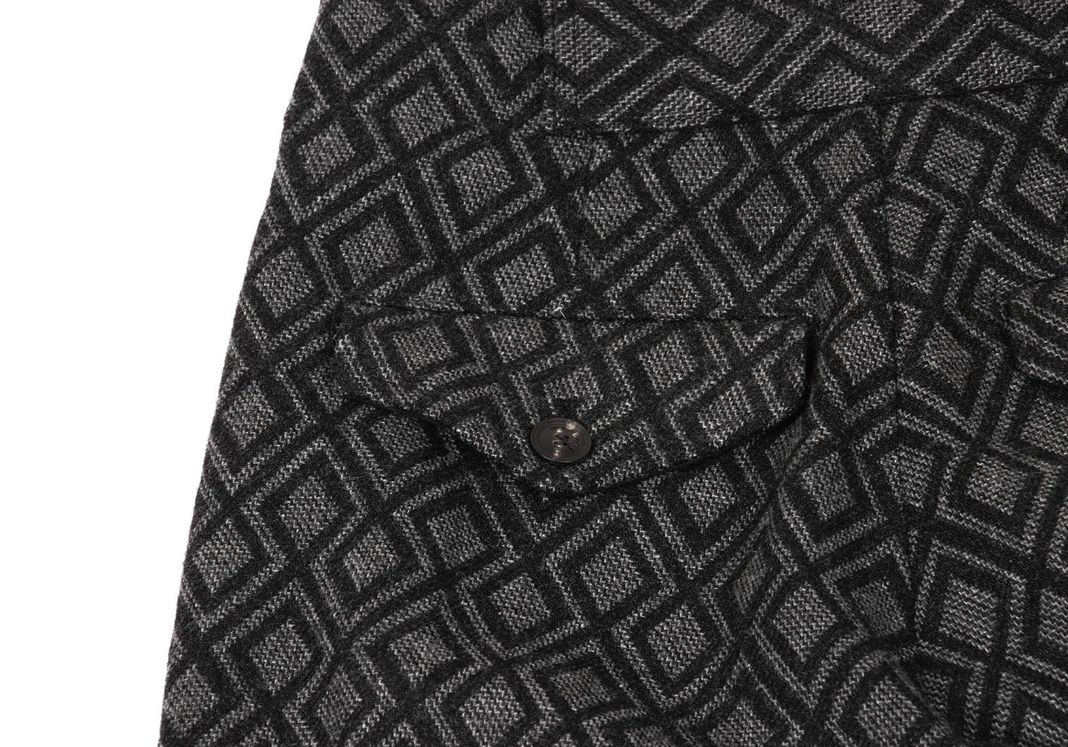Emporio Armani Cashmere Blend Wool Geometric Jacquard Pants Charcoal 44 Size US 28 / EU 44 - 11 Thumbnail