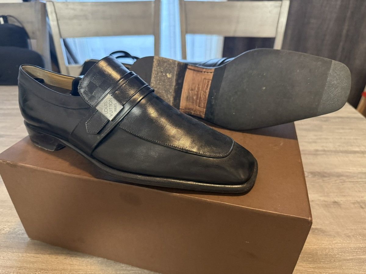 Louis Vuitton Vintage Louis Vuitton Damier Leather Loafers Size US 9.5 / EU 42-43 - 3 Thumbnail