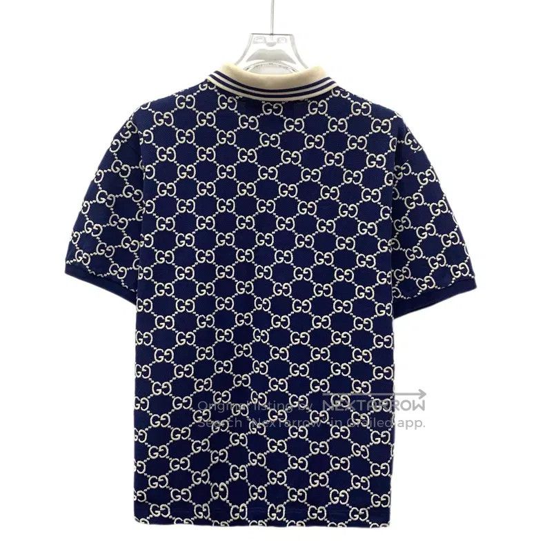 Gucci Gucci Dark blue logo jacquart full print cotton lapel sing Size US XS / EU 42 / 0 - 2 Thumbnail