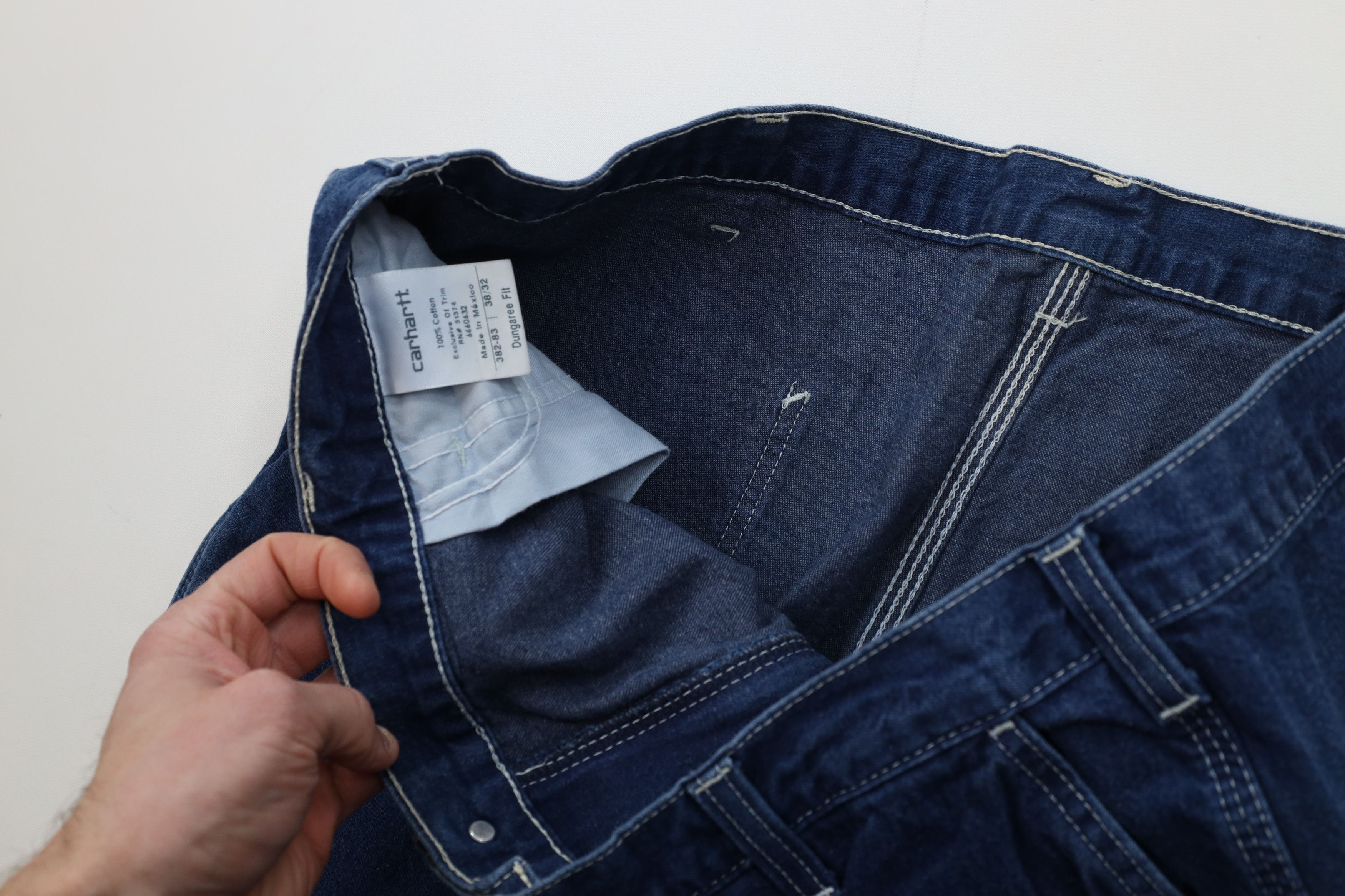Carhartt Vintage Carhartt Wide Leg Dungaree Denim Jeans Blue Cotton Size US 38 / EU 54 - 8 Thumbnail