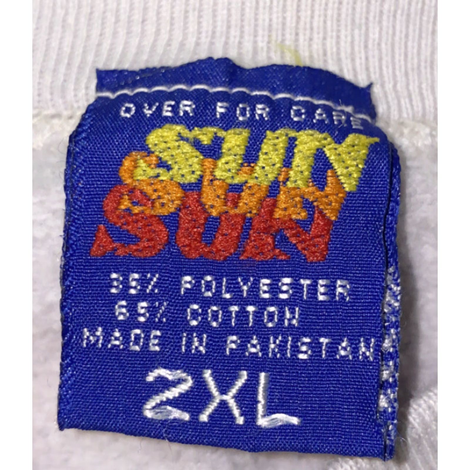 Vintage VINTAGE Sun Sun Sun Sweatshirt Mens 2XL White Fleece Lined Pullover Sweatshirt Size US XXL / EU 58 / 5 - 6 Thumbnail