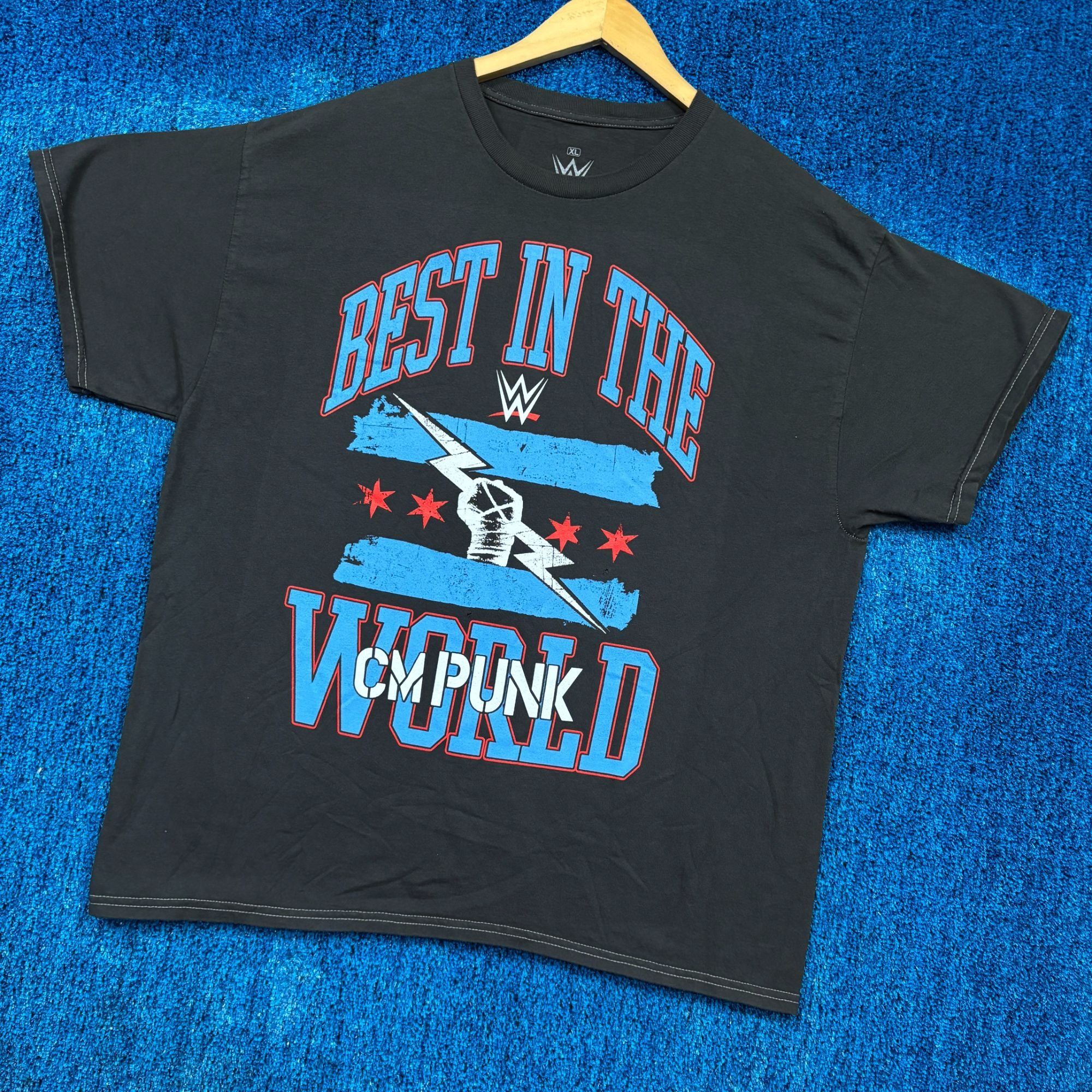 WWE CM Punk Best in the World Catchphrase WWE Superstar Tee XL Size US XL / EU 56 / 4 - 3 Thumbnail