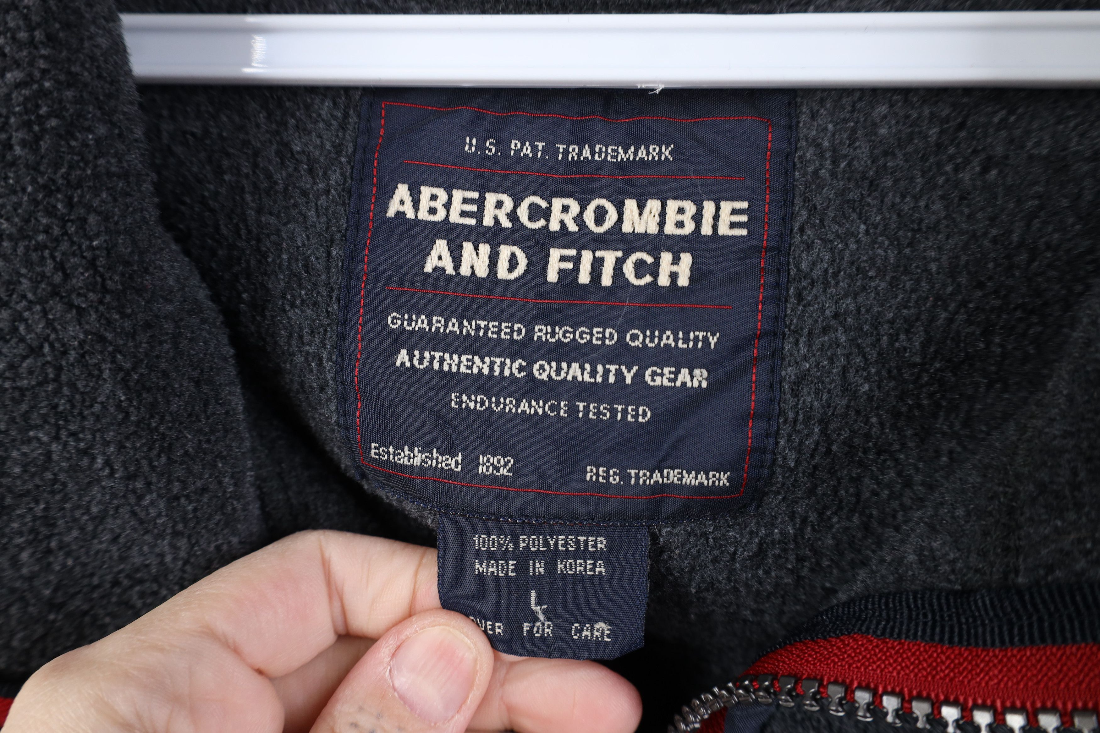Abercrombie & Fitch Vintage 90s Abercrombie & Fitch Fleece Vest Jacket Gray Size US L / EU 52-54 / 3 - 6 Thumbnail