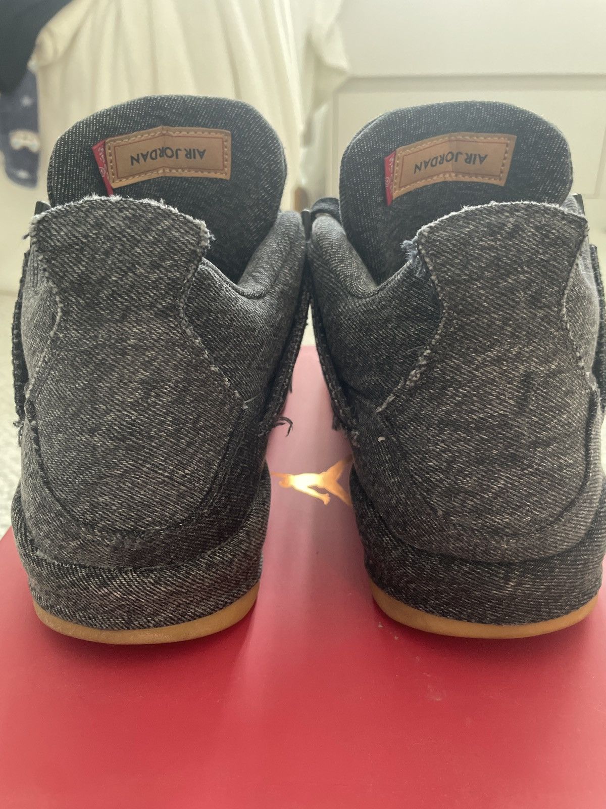 Levi's × Nike Levis x Nike Air Jordan 4 Retro Black Size US 8.5 / EU 41-42 - 4 Thumbnail