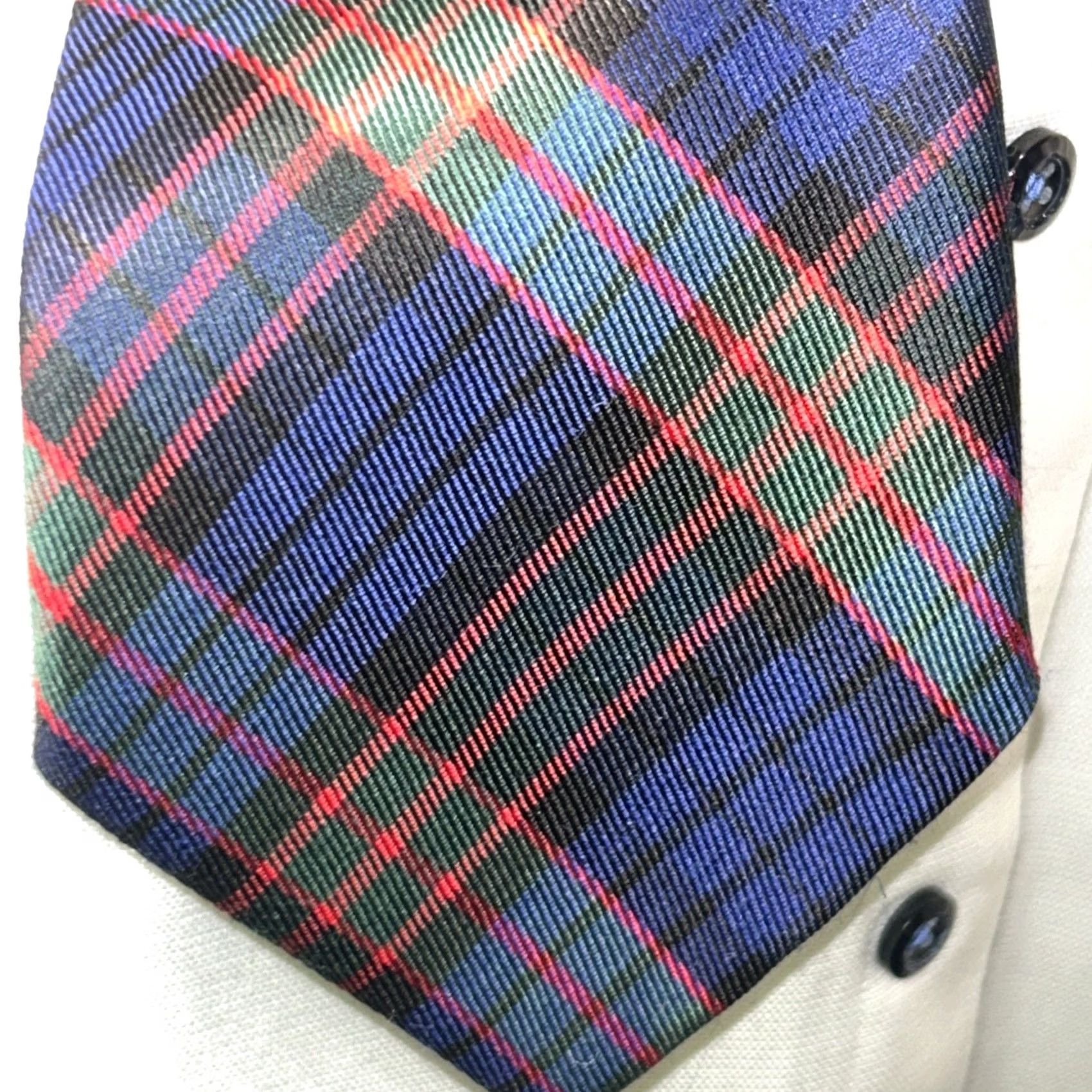 Brooks Brothers VTG Brooks Brothers Makers Tie Tartan Plaid Wool Silk USA Hand Block Men Tie Multicolor Classic Width Holiday Christmas 100% Wool Adjustable One Size Size ONE SIZE - 4 Thumbnail