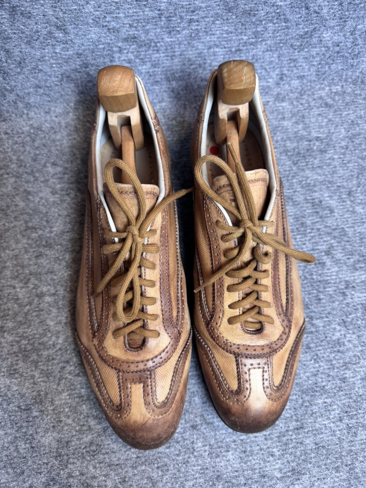 Santoni Leather boots Santoni brogsy Italian designer size 8 Size US 8 / EU 41 - 5 Thumbnail