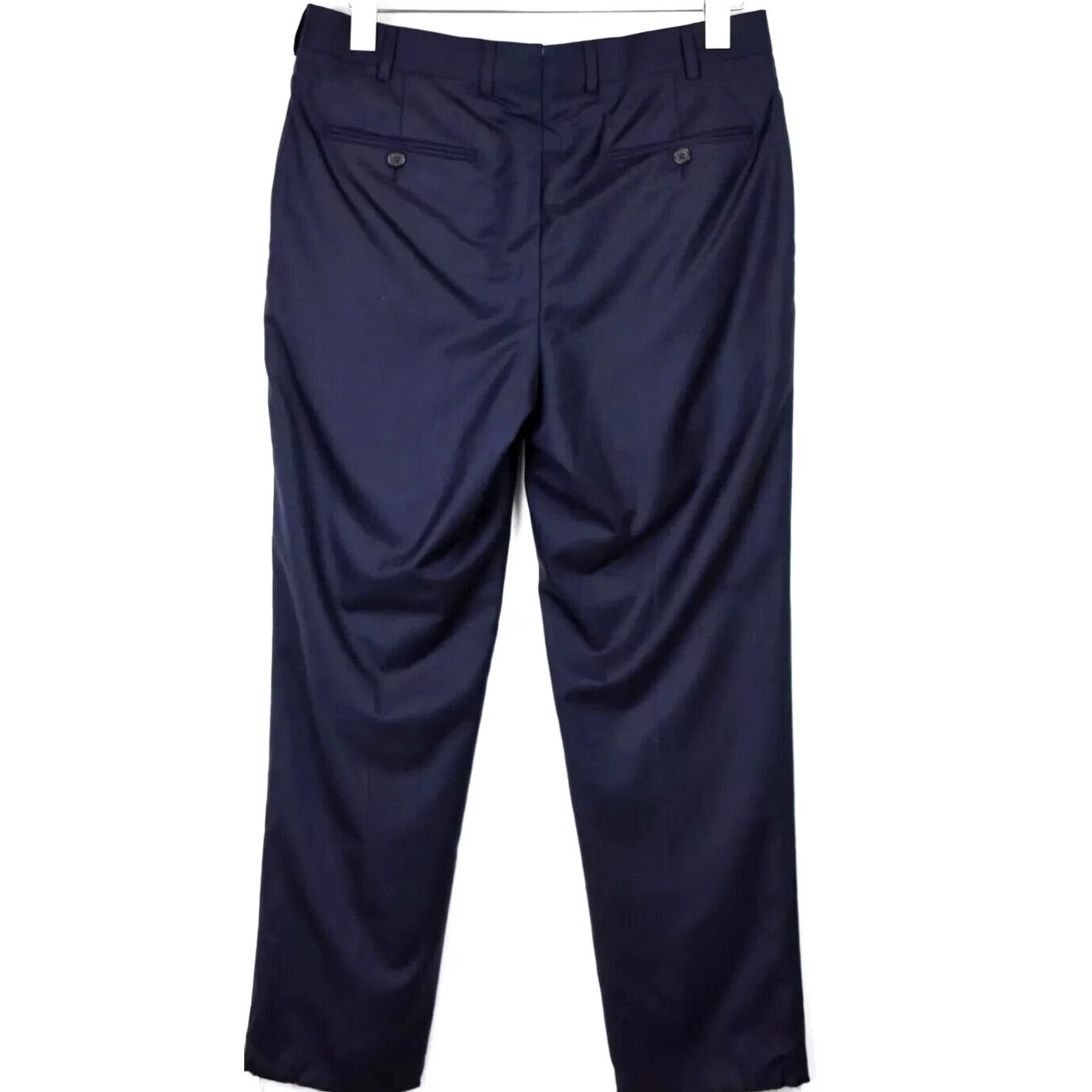 Suitsupply Suitsupply Sienna Int Trousers Men UK 38S / W31 Wool Thin Zip Dark Blue Navy Tapered Front Flat Front Formal Business Size US 38 / EU 54 - 2 Thumbnail