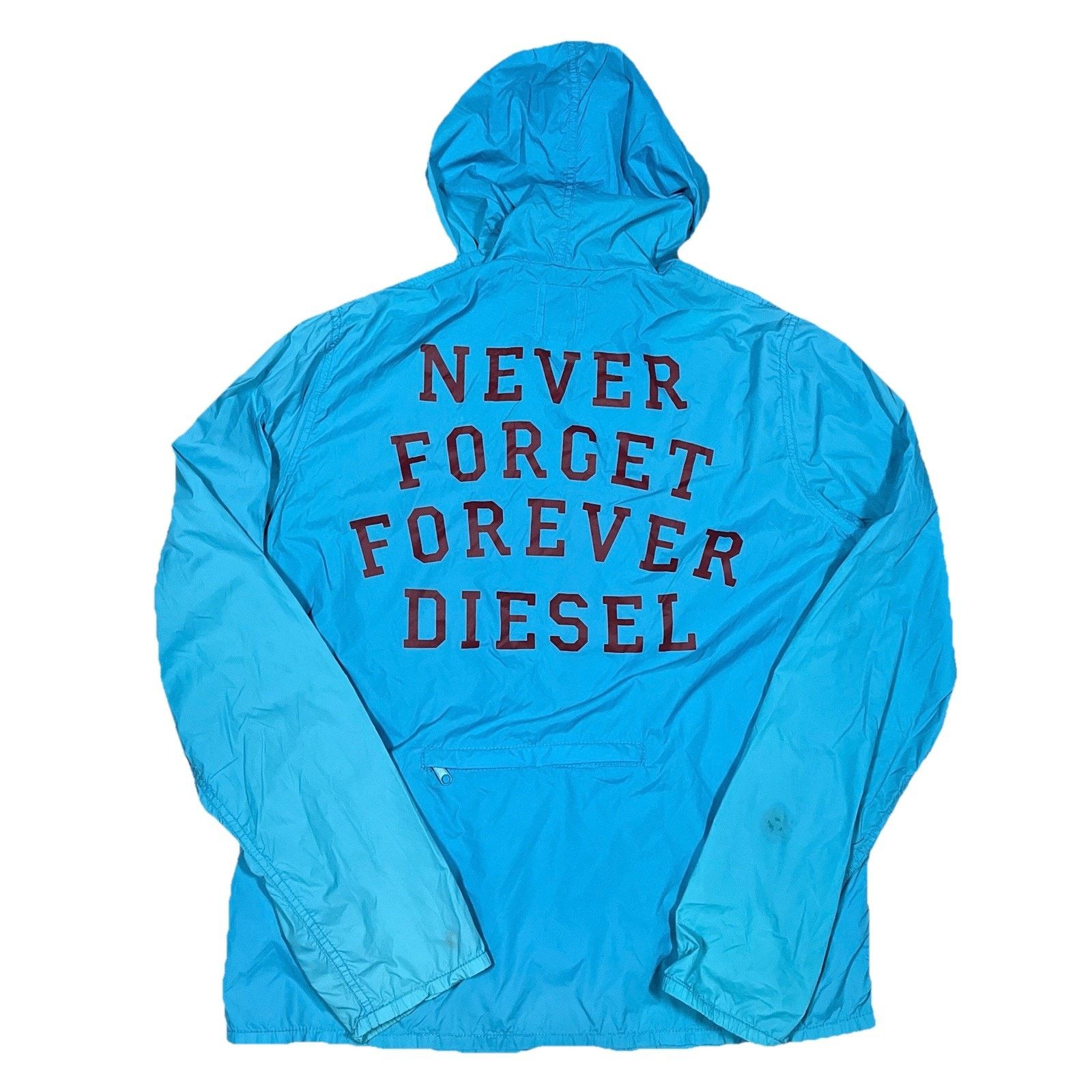 Diesel Diesel Lightweight Windbreaker Jacket Blue NeverForget Stain Size US M / EU 48-50 / 2 - 1 Thumbnail