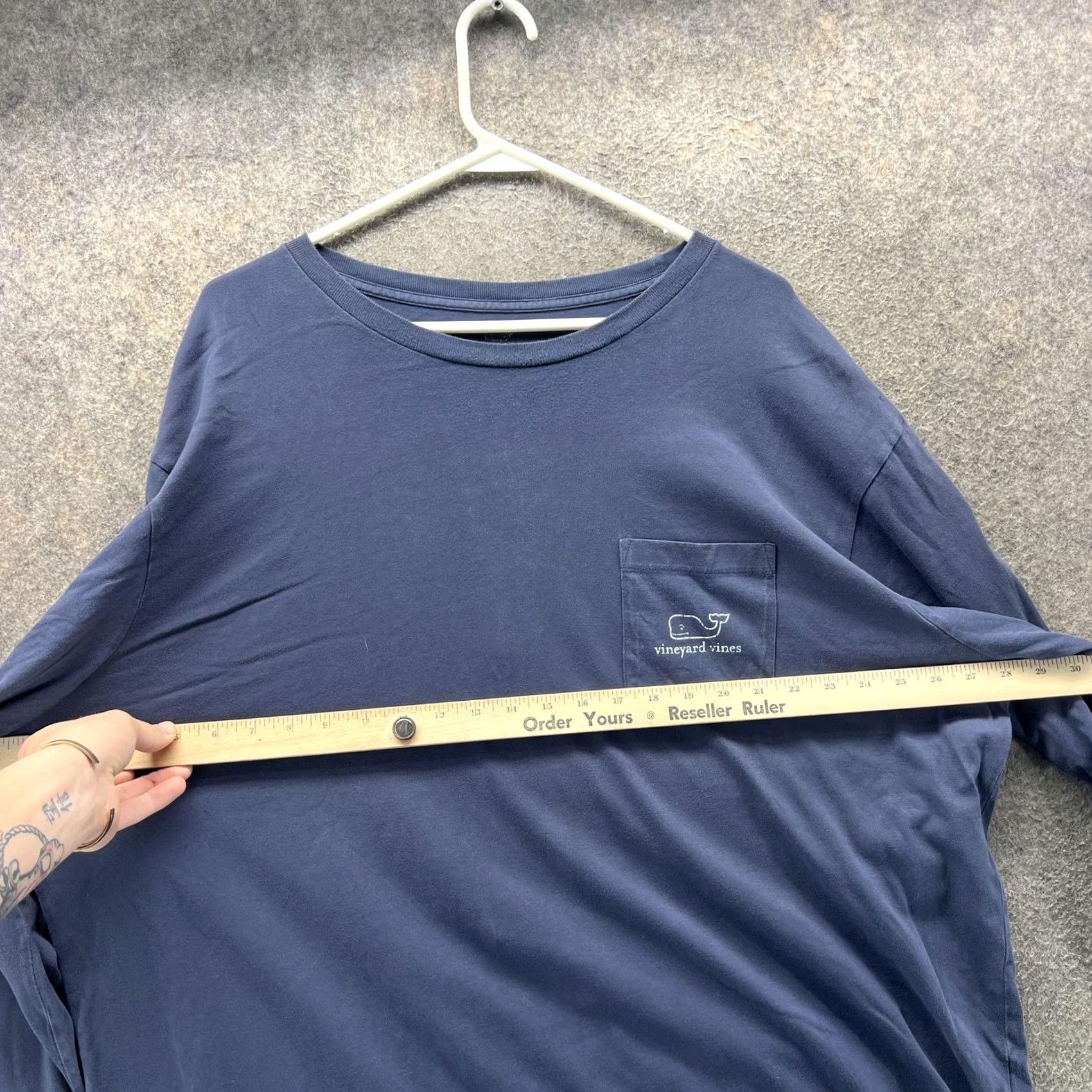 Vineyard Vines VINEYARD VINES Shirt Mens 2XL Blue Long Sleeve Pocket Whale Graphic Tee Size US XXL / EU 58 / 5 - 7 Thumbnail