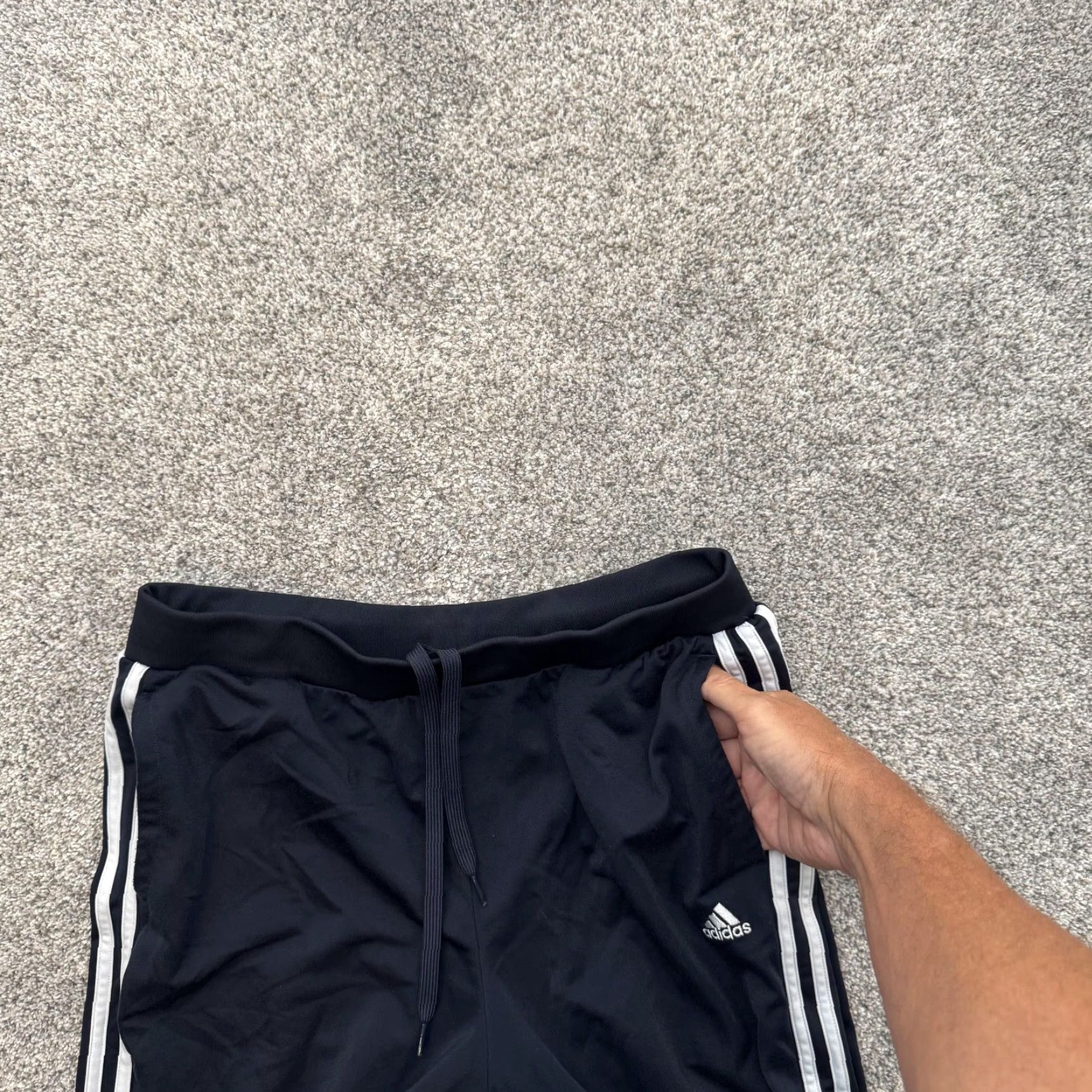 Adidas Adidas Pants Mens Large Blue Tearaway Snap Track Three Stripes Athletic IW7394 Size US 33 - 7 Thumbnail