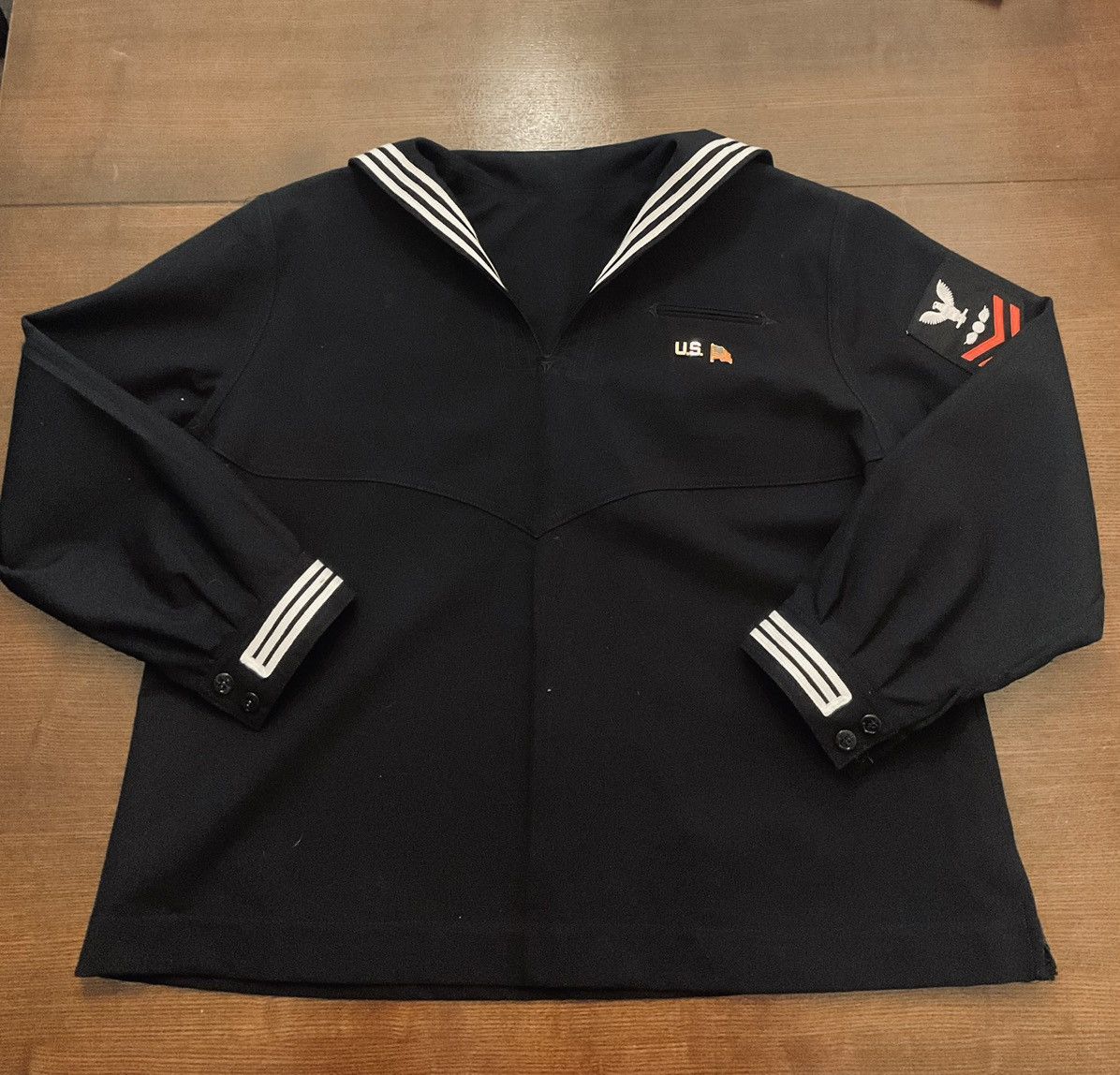 Vintage Defense Logistics Navy Uniform Vintage Sailor Overshirt Size US M / EU 48-50 / 2 - 1 Thumbnail