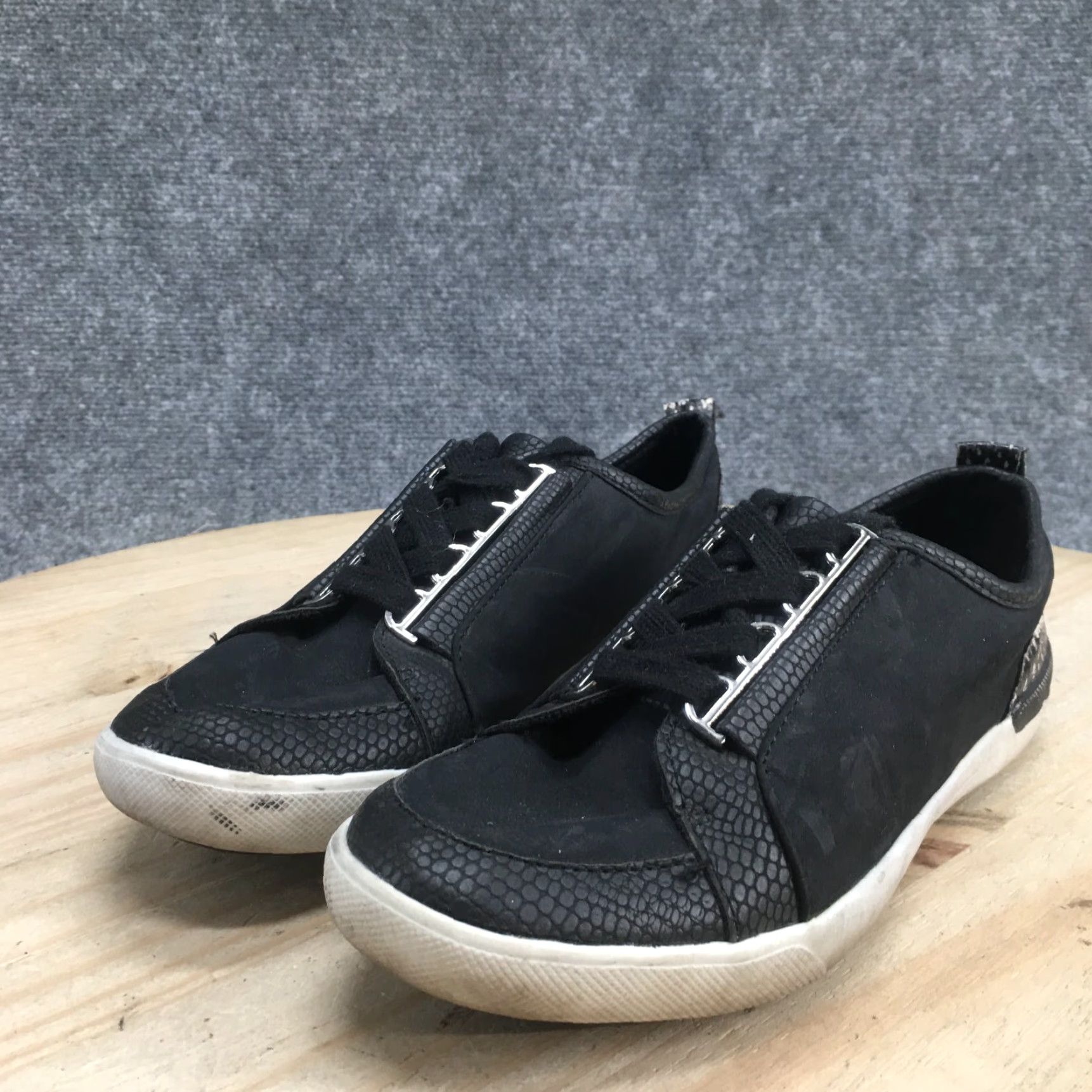 Calvin Klein Calvin Klein Sneakers Womens 6.5M Black Tanita Low Top Lace Up Casual Shoes 34E1504 Size M / US 6-8 / IT 42-44 - 7 Thumbnail