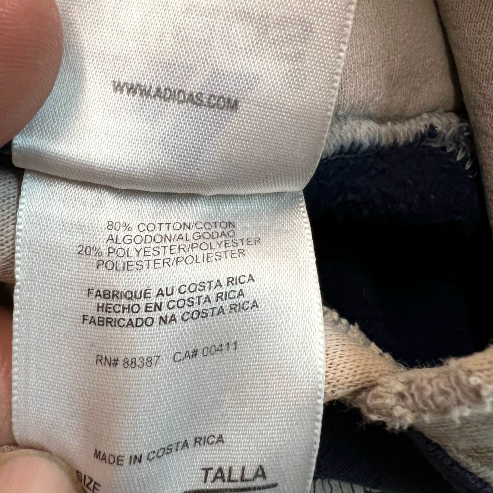 Adidas VINTAGE Adidas 3 Stripe Hoodie Adult Large L Blue Distressed Mens Size US L / EU 52-54 / 3 - 7 Thumbnail