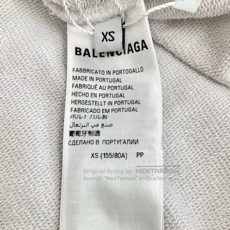 Balenciaga Balenciaga White Hole Distressed Tape Logo Letter Printed Size US XS / EU 42 / 0 - 7 Thumbnail