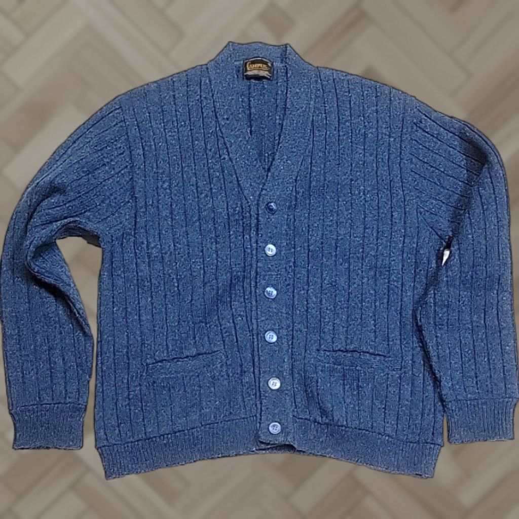 Vintage IZOD Men's Sweater Cardigan XL Red Knit All Seasons USA