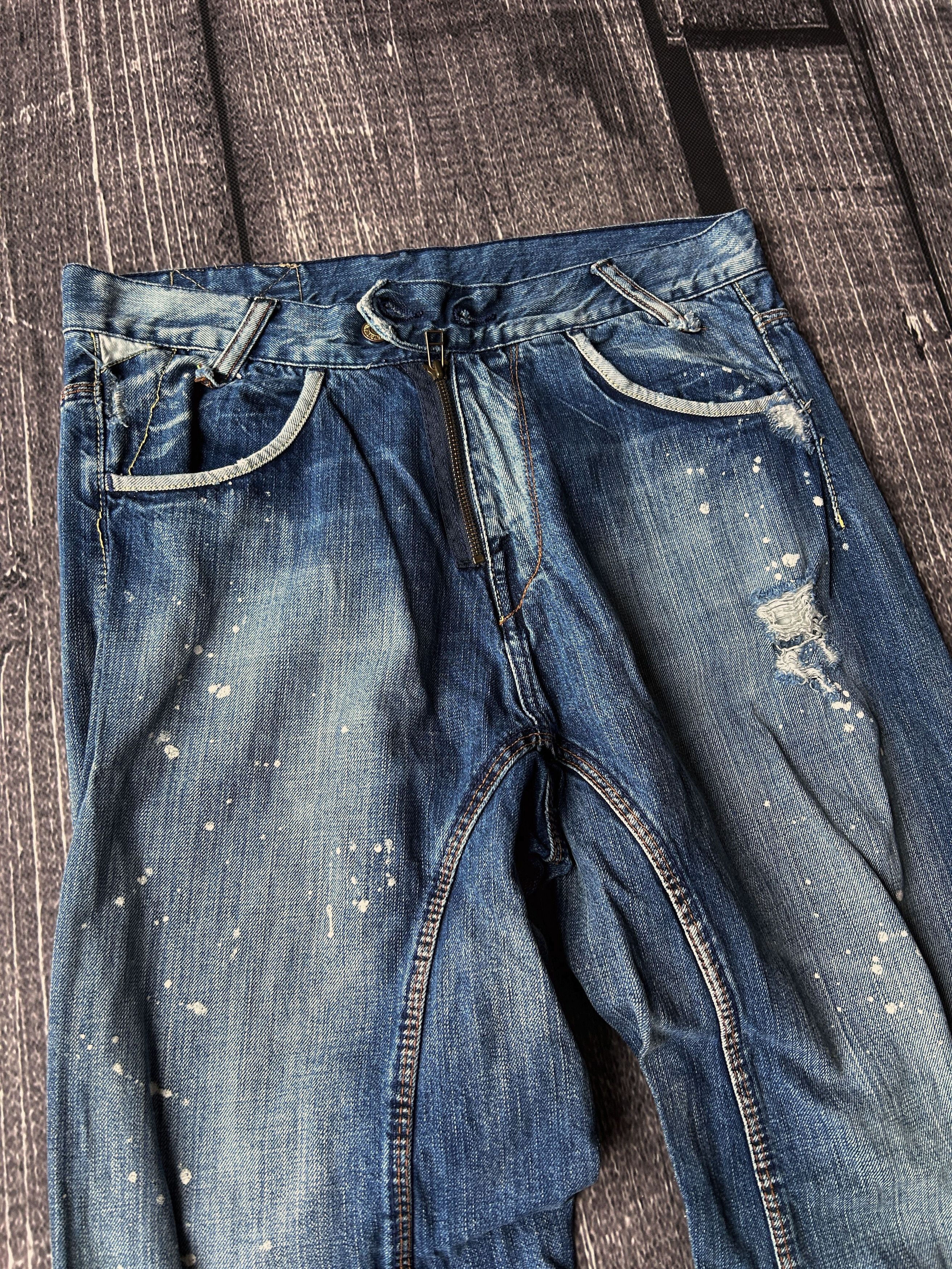 Vintage CRAZY VTG RICK OWENS STYLE WASHED JAPANESE JEANS Y2K Size US 32 / EU 48 - 4 Thumbnail