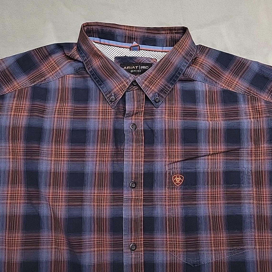 Ariat Ariat Shirt Men L Blue Pro Series Tyler Long Sleeve Ranch Work Cowboy Casual Size US L / EU 52-54 / 3 - 2 Thumbnail