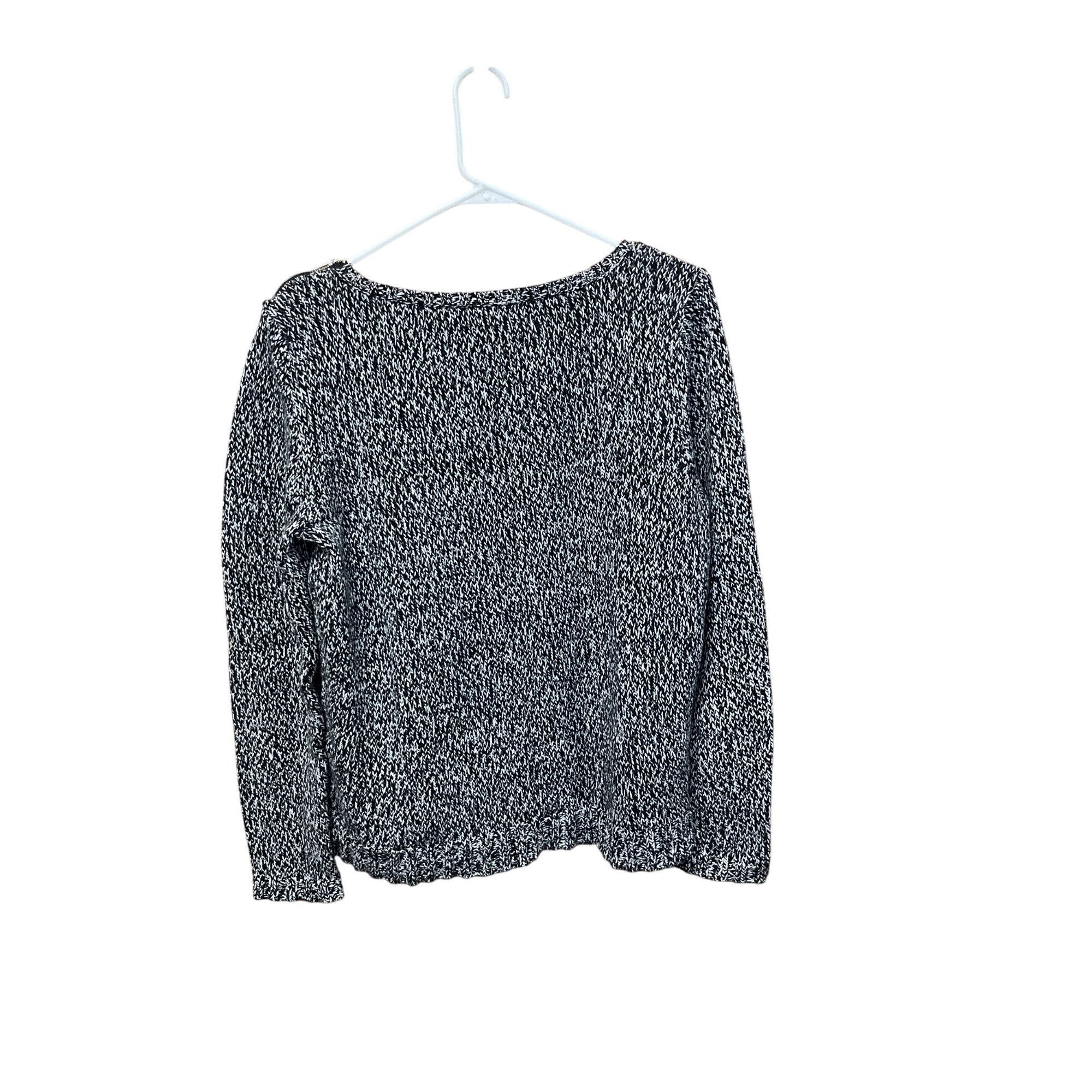 Liz Claiborne Liz Claiborne Black & White Knit Sweater XL Cotton Blend Wom Size XL / US 12-14 / IT 48-50 - 2 Thumbnail
