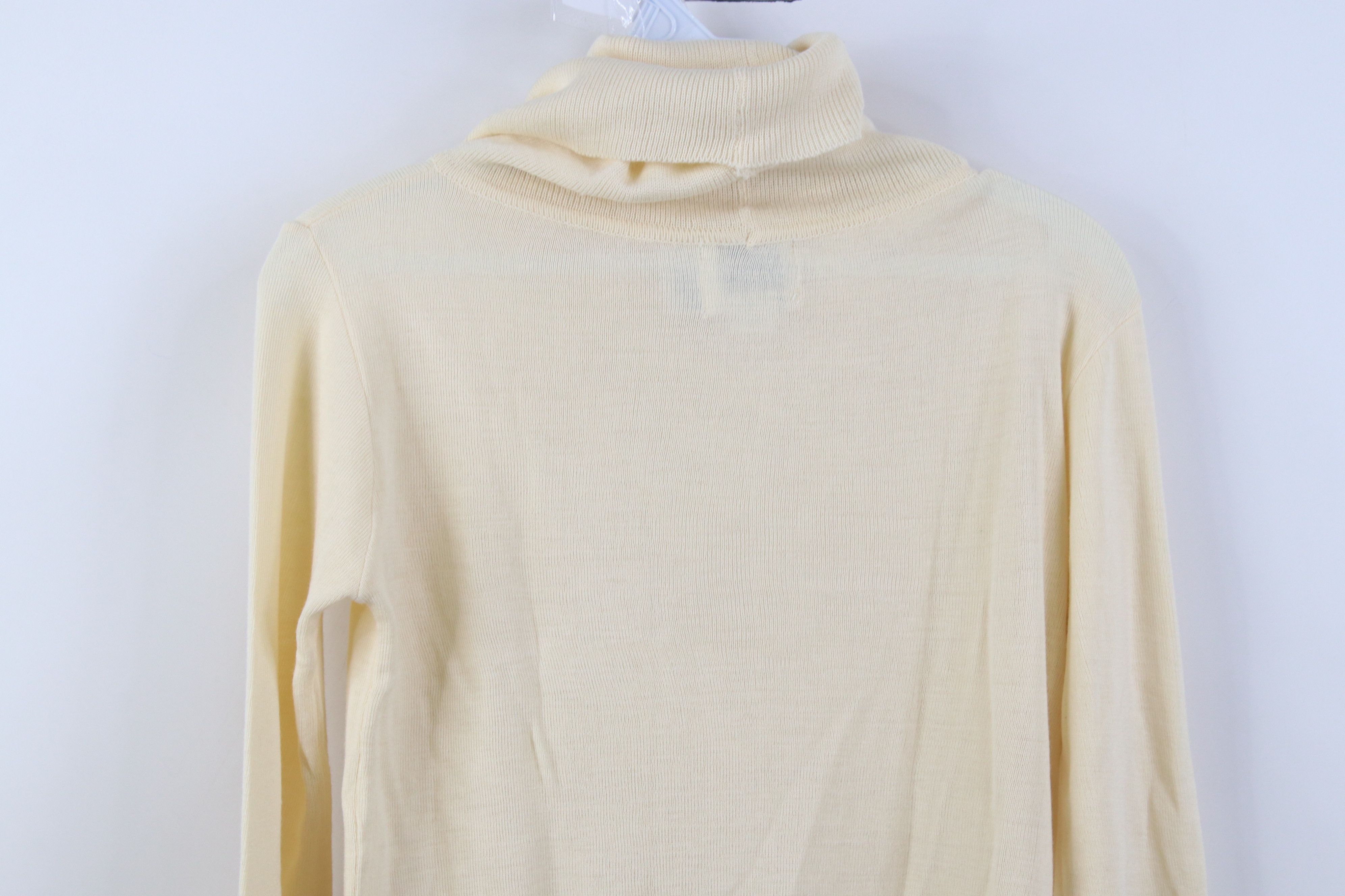 Vintage Deadstock Vintage 90s Streetwear Knit Turtleneck Sweater Size S / US 4 / IT 40 - 10 Thumbnail