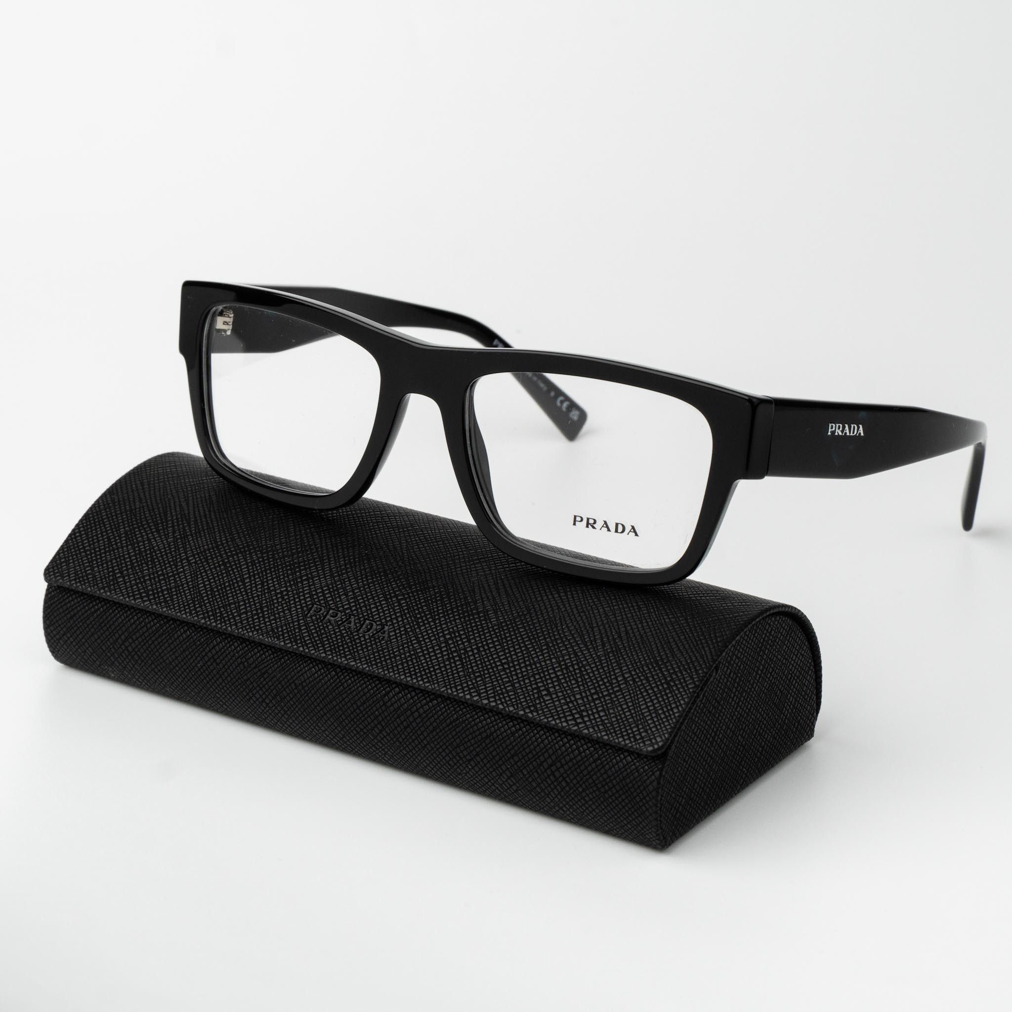 Prada Men Eyeglasses Unisex PR15YV 1AB1O1 BRAND NEW