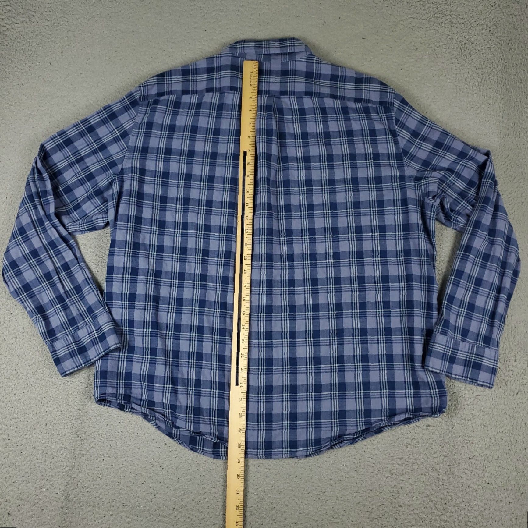 Vineyard Vines Vineyard Vines Shirt Mens XL Blue Plaid Slim Fit Button Up Long Sleeve Size US XL / EU 56 / 4 - 3 Thumbnail