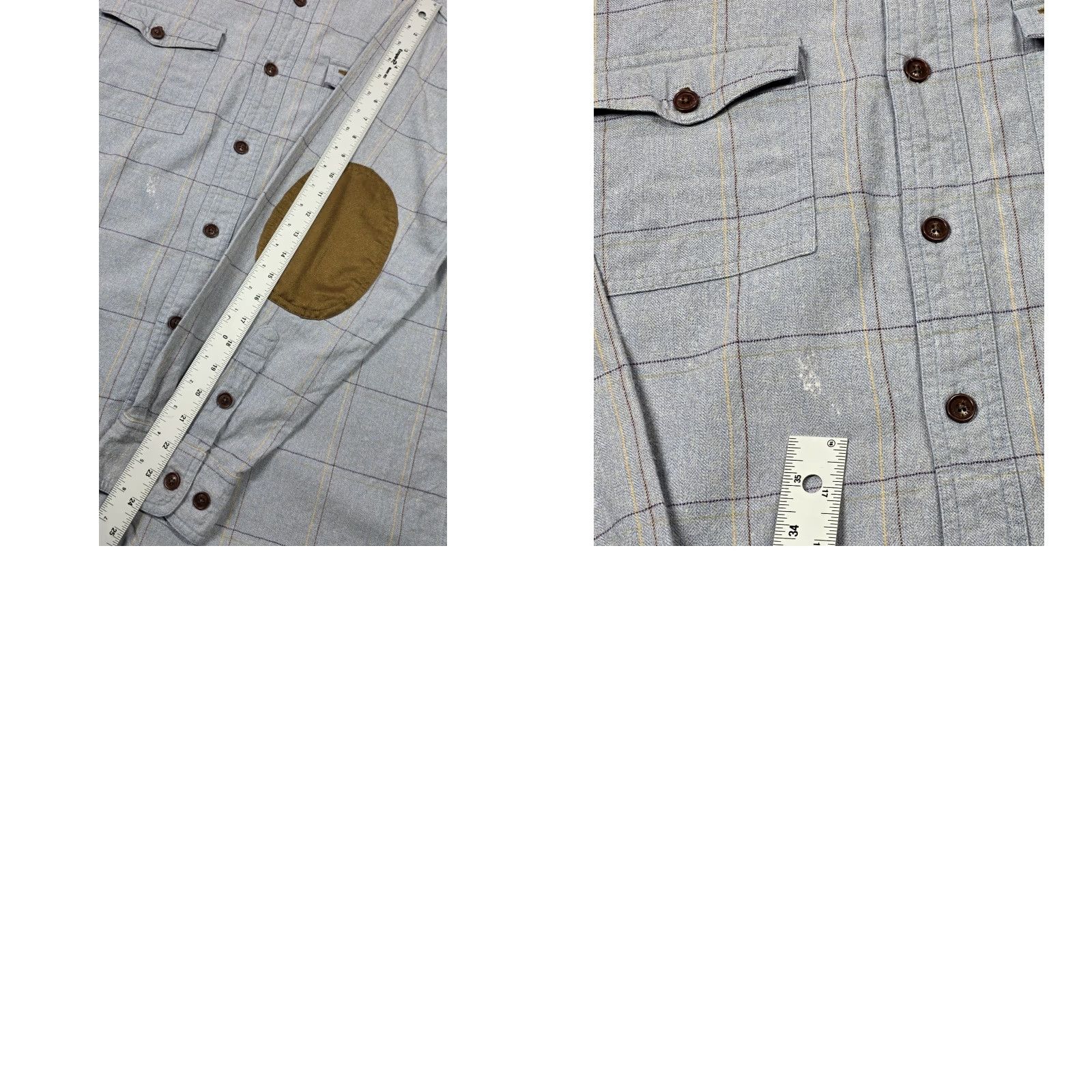 Orvis Orvis Fairbanks Shirt Mens L Button Up Flannel Gray Plaid Elbow Patch Pants? Size US L / EU 52-54 / 3 - 10 Thumbnail