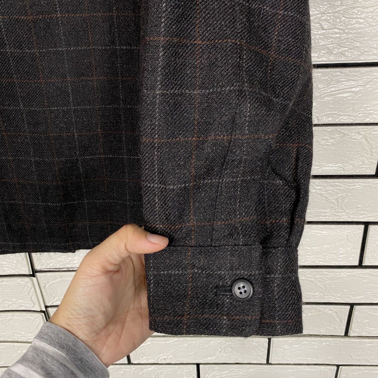 Japanese Brand Vintage Shawl Collar Jacket Tartan Mc Henry Pure Alpaca Wool Size US M / EU 48-50 / 2 - 16 Thumbnail