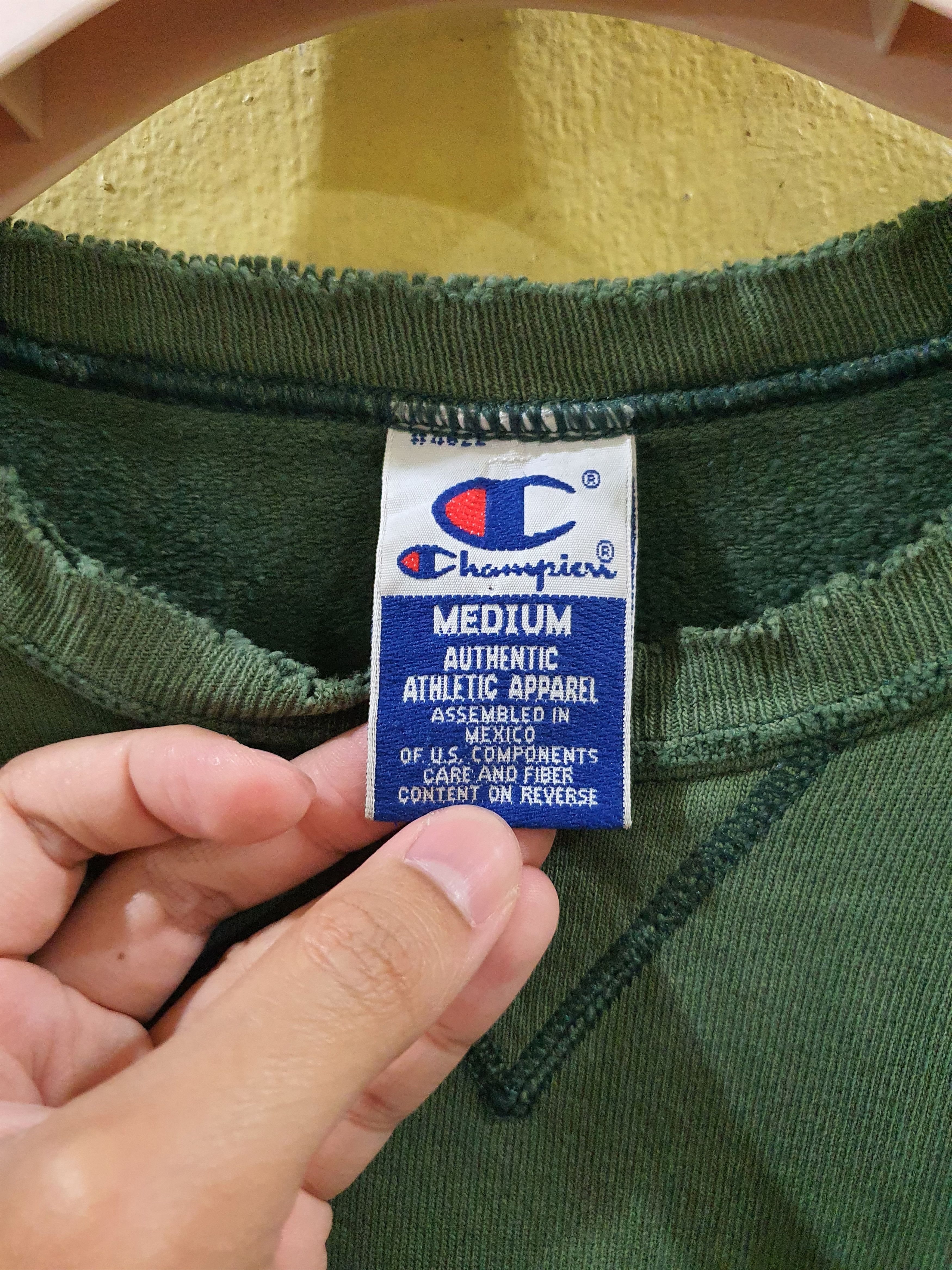 Champion vintage trash faded green Champion crewneck sweatshirt Size US M / EU 48-50 / 2 - 5 Thumbnail