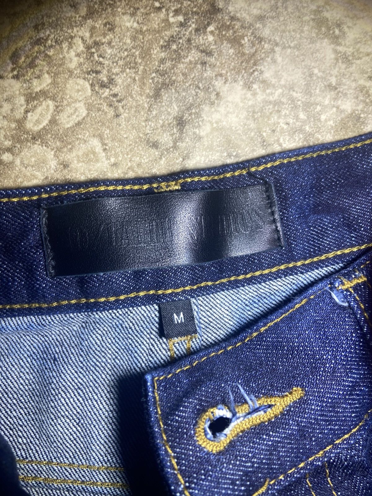 No Faith Studios NFS Dark Blue Ultra Baggy Raw Denim Size US 32 / EU 48 - 3 Thumbnail