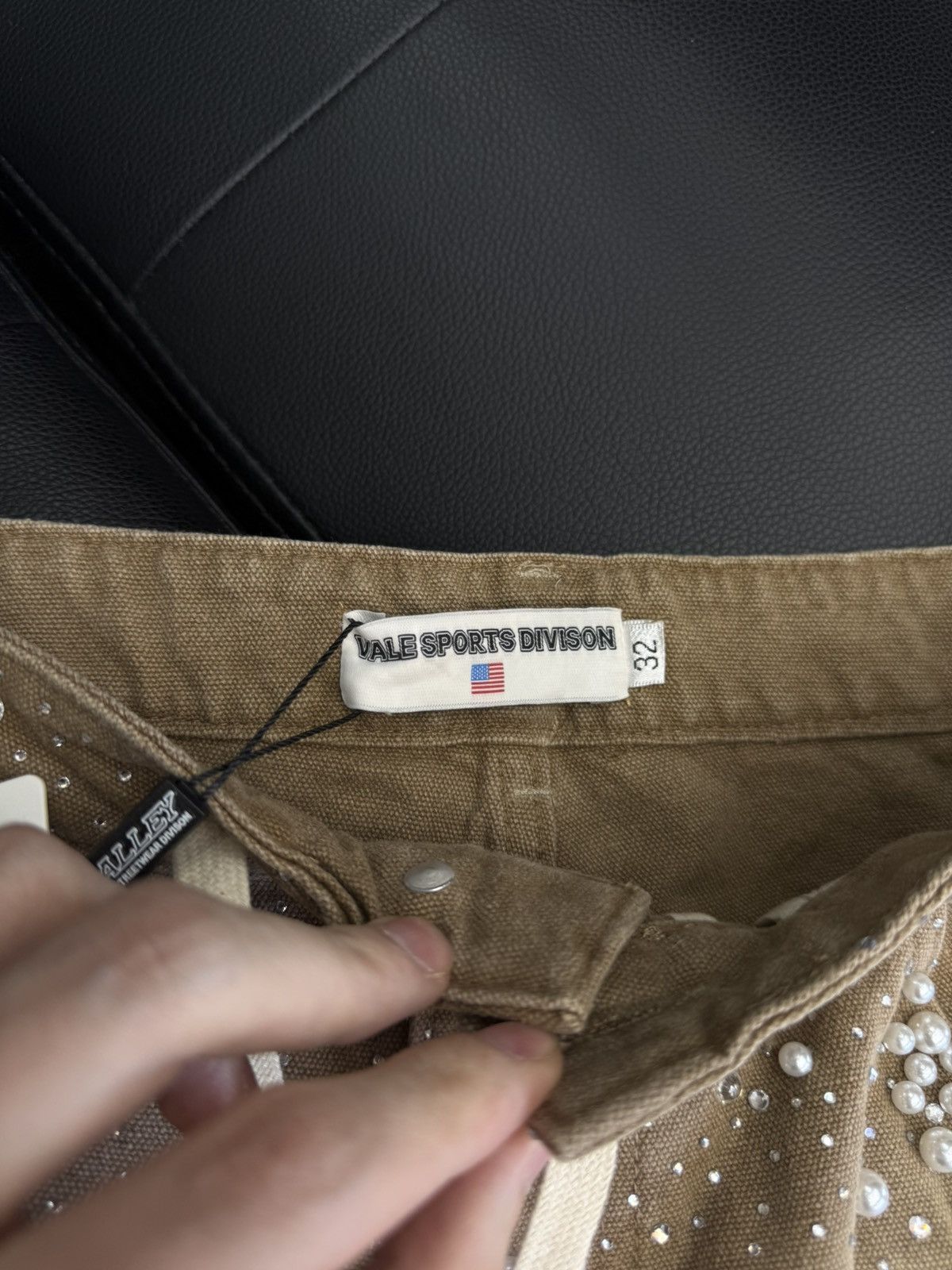 Vale Valley Rhinestone Crystal Shorts Denim Tan Size 32 Size US 32 / EU 48 - 9 Thumbnail