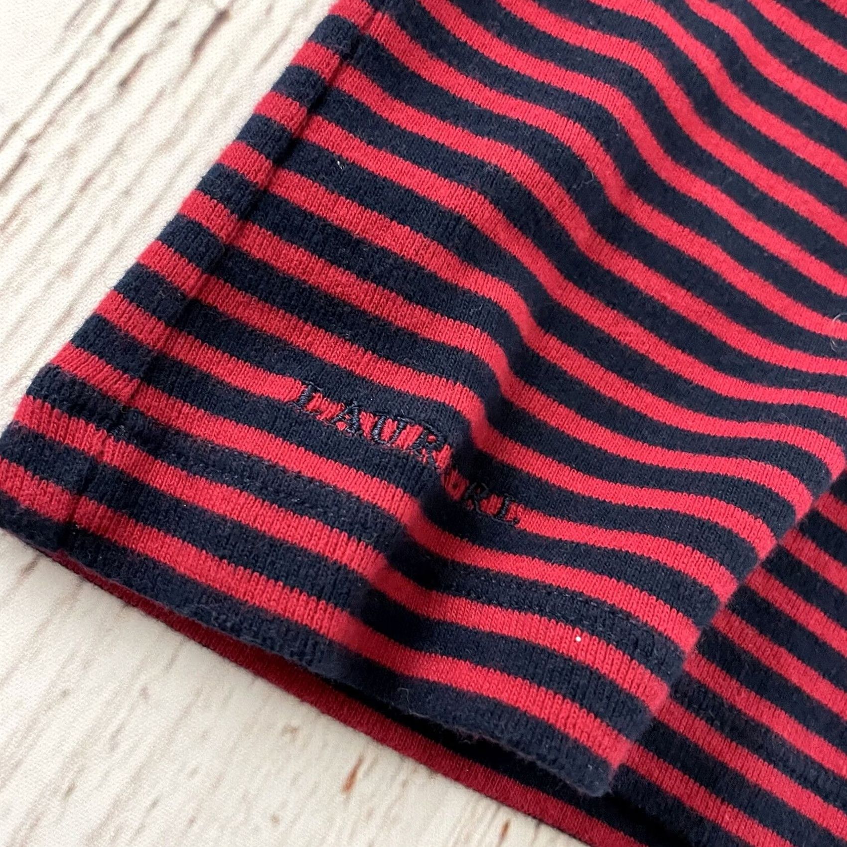 Ralph Lauren Lauren Ralph Lauren Striped Blouse Women's L Blue Red 3/4 Sleeve Cotton Top Size L / US 10 / IT 46 - 4 Thumbnail